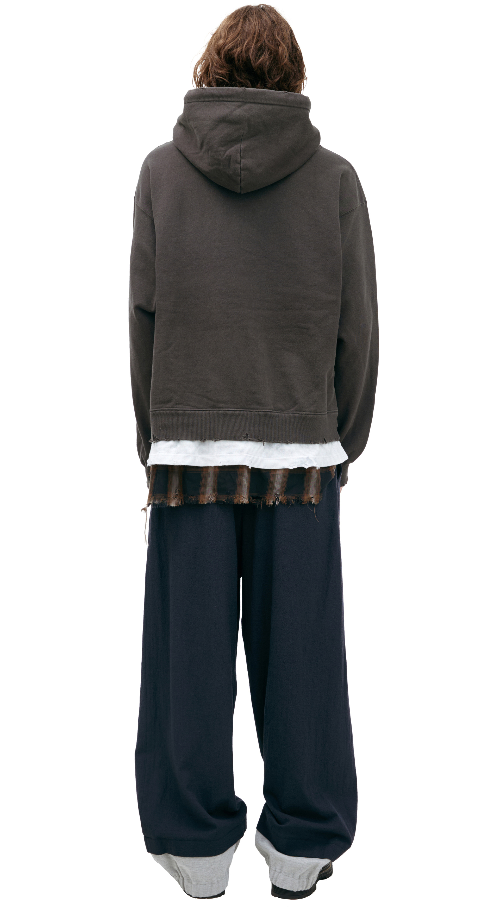 Maison Mihara Yasuhiro Hoodie with a sewn-in shirt