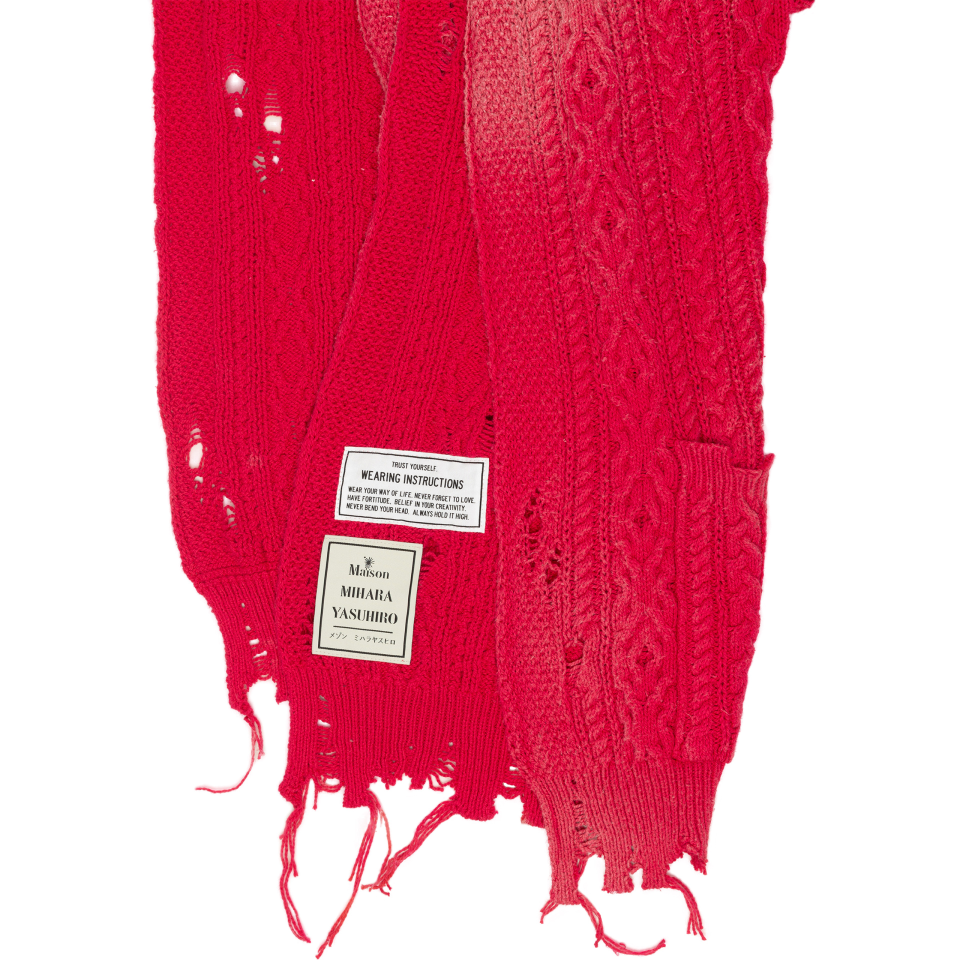 Maison Mihara Yasuhiro Knitted scarf with sleeve