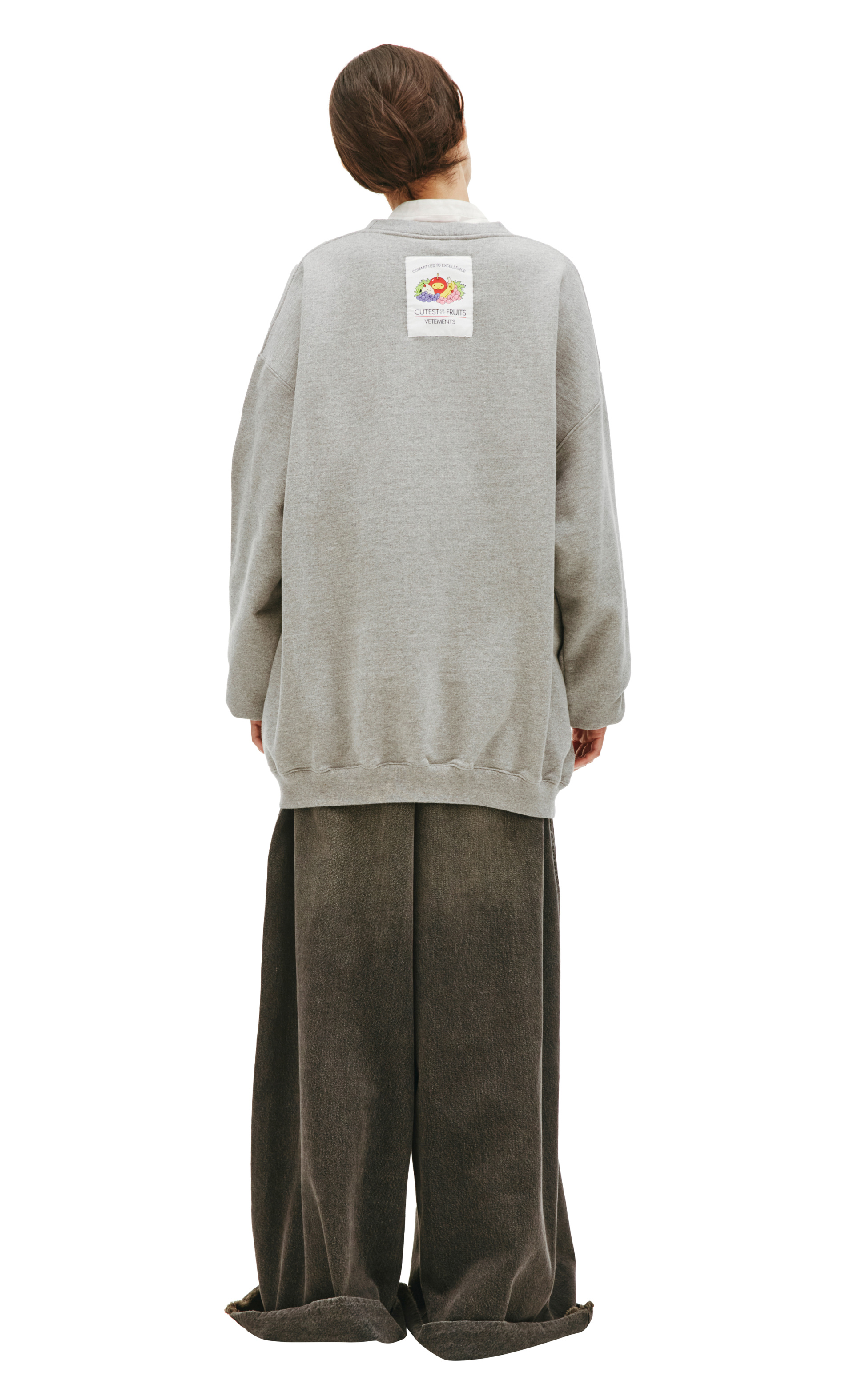 VETEMENTS Grey Printed Sweatshirt