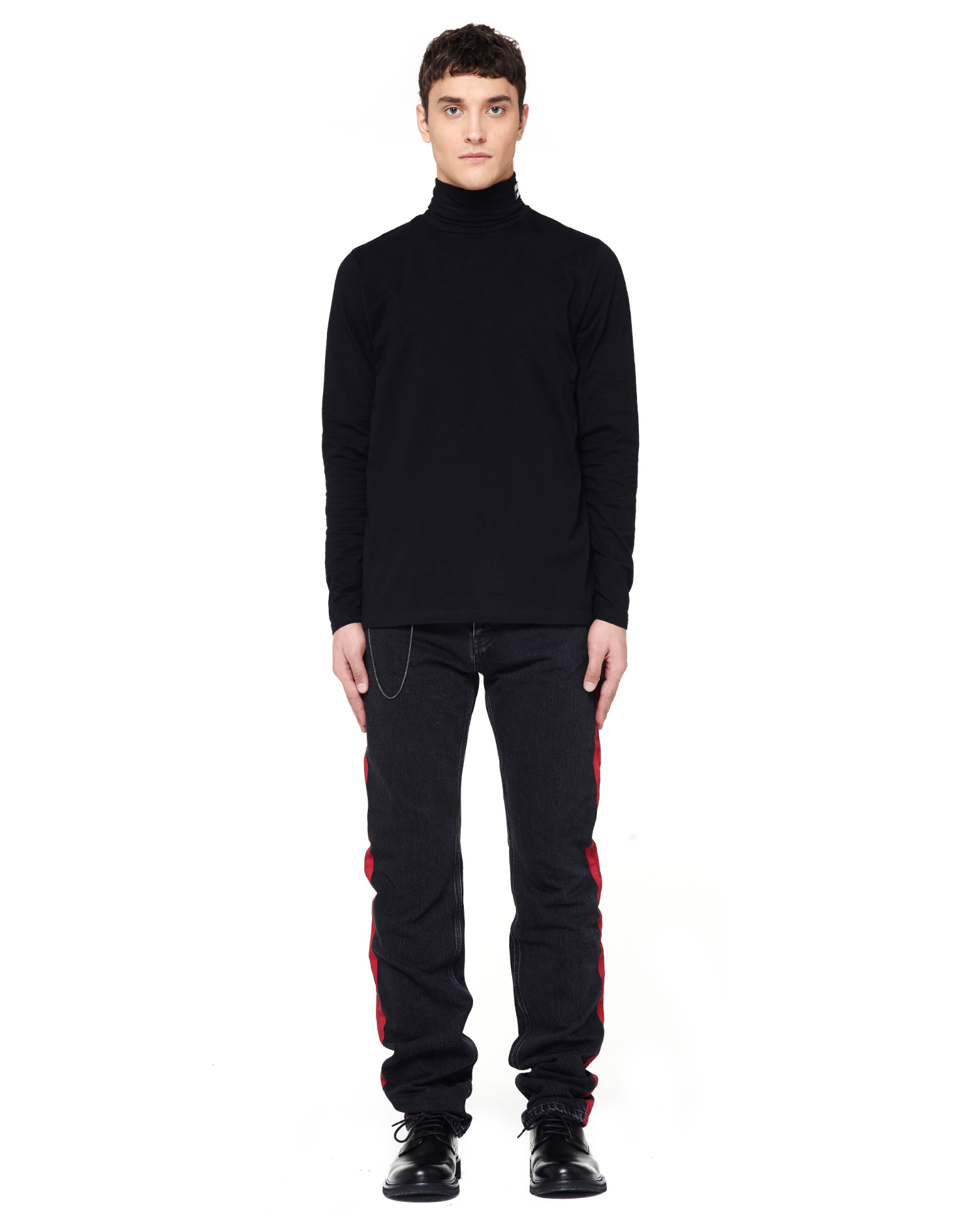 Balenciaga Side-stripe track denim jeans