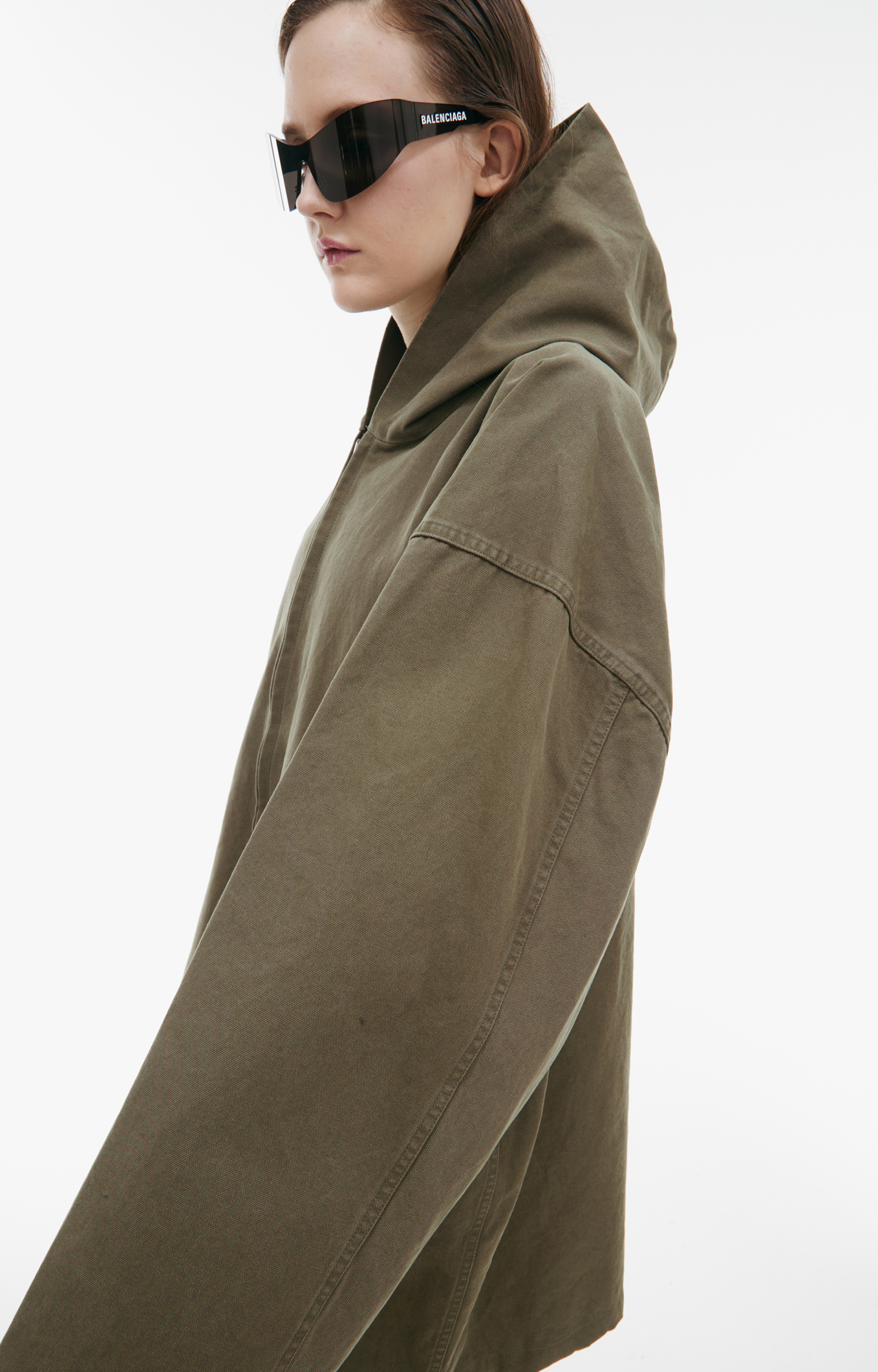 Balenciaga Khaki hooded jacket