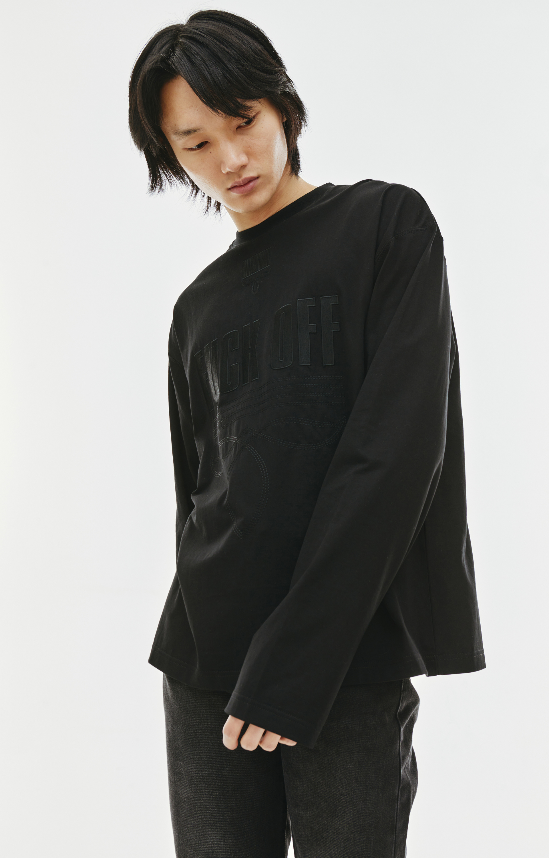 VTMNTS Patched \'Fuck Off\' Long sleeve t-shirt