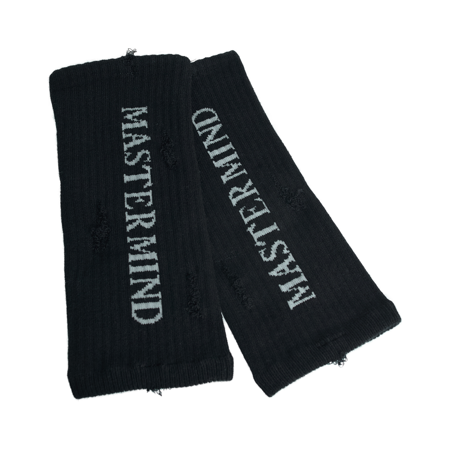 Mastermind WORLD Ripped mittens with logo