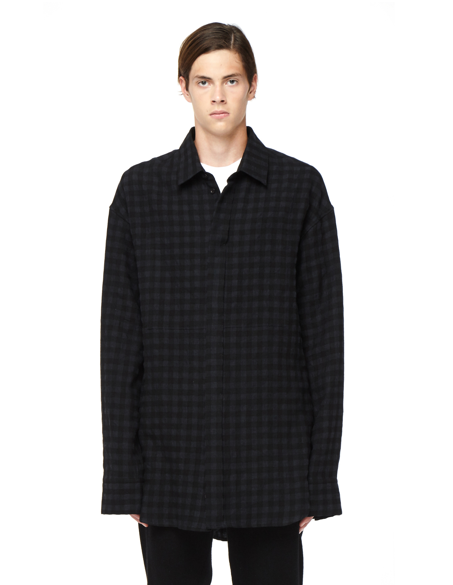 Ann Demeulemeester Рубашка-oversize в клетку