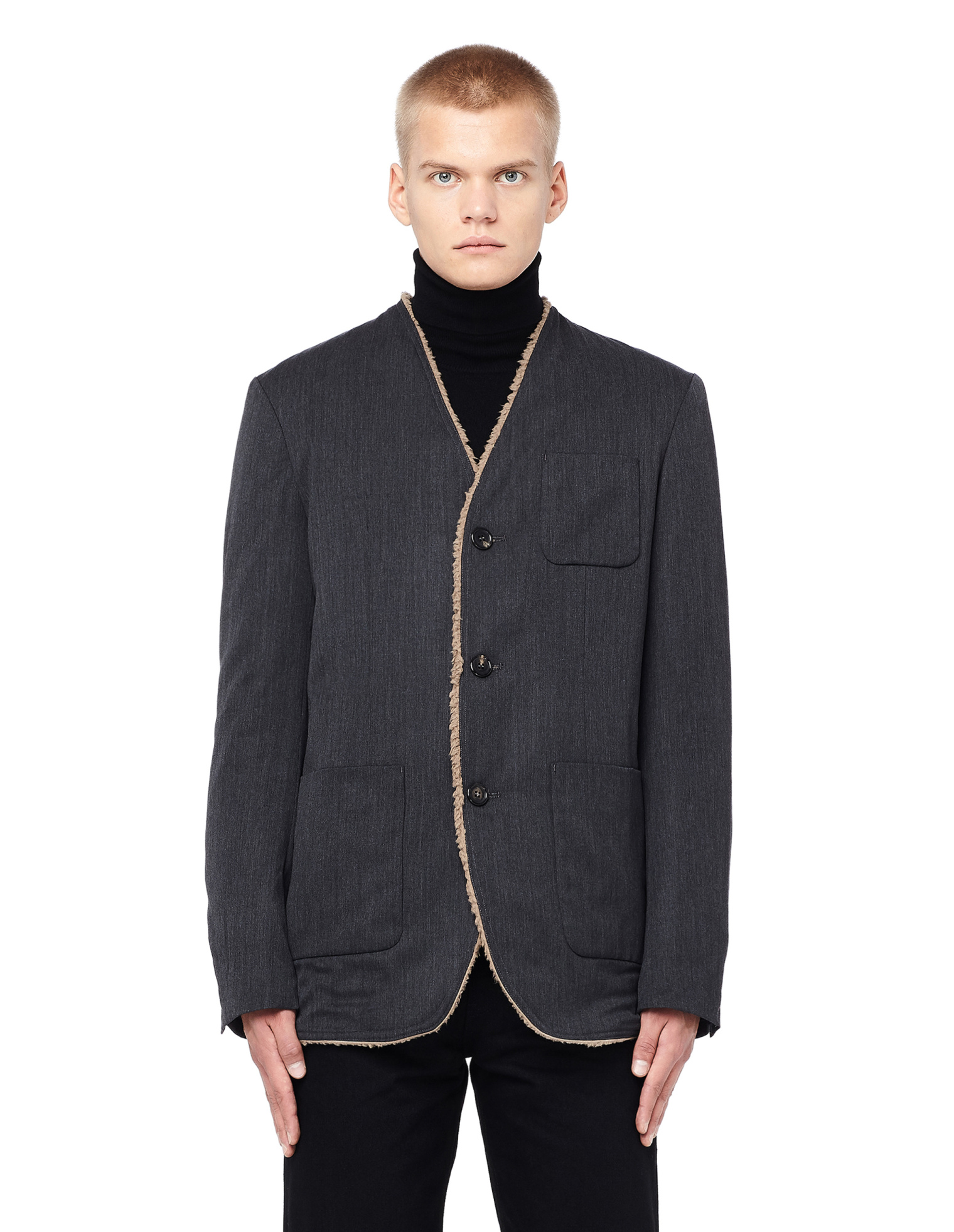 John Undercover Faux fur lining jacket