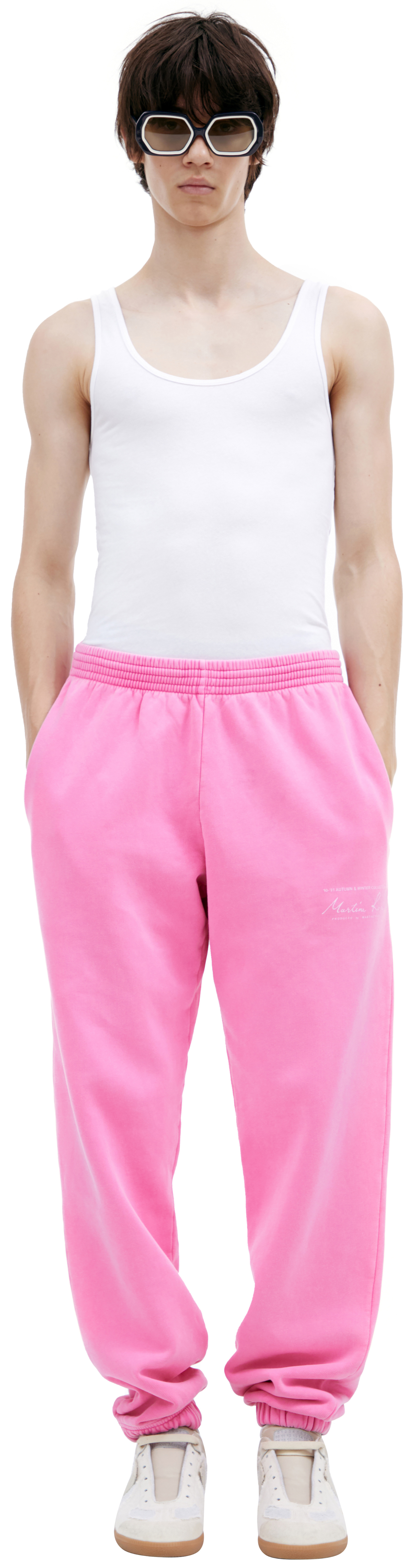 Martine Rose Pink logo sweatpants