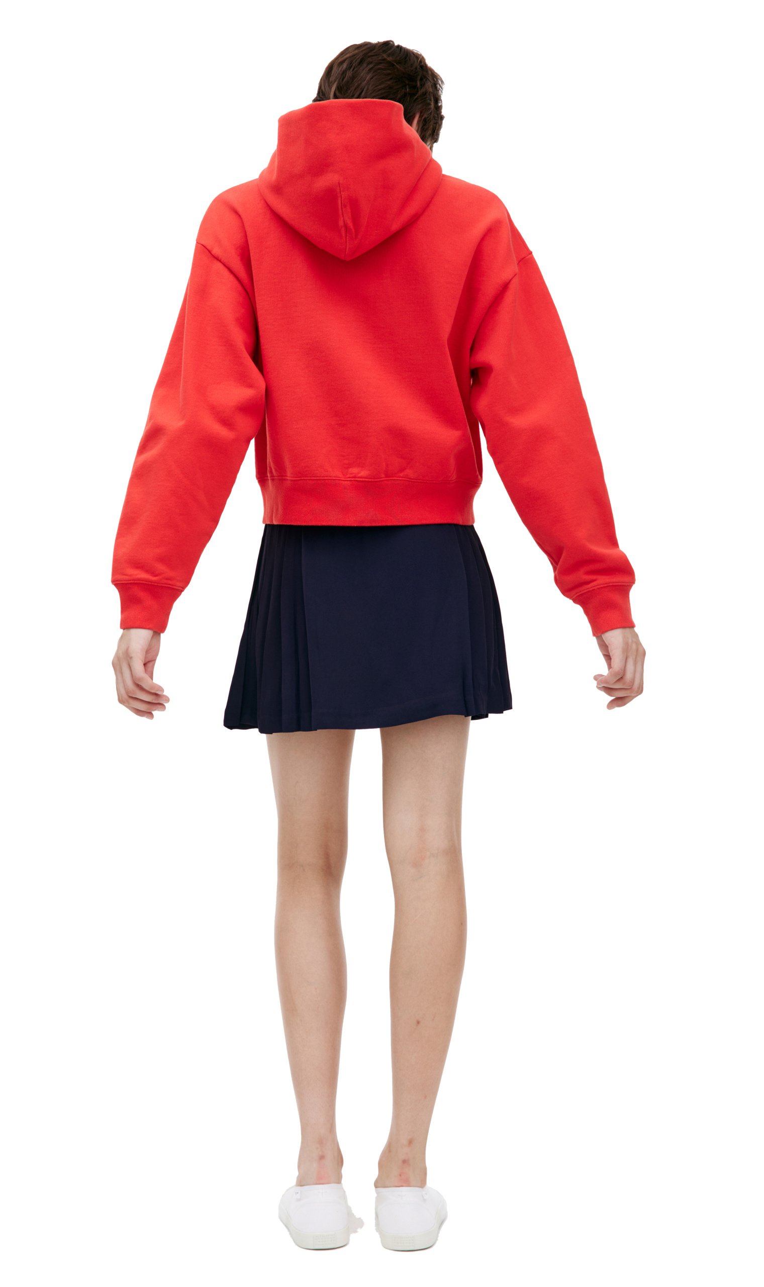 SPORTY & RICH Shortened hoodie with zipper