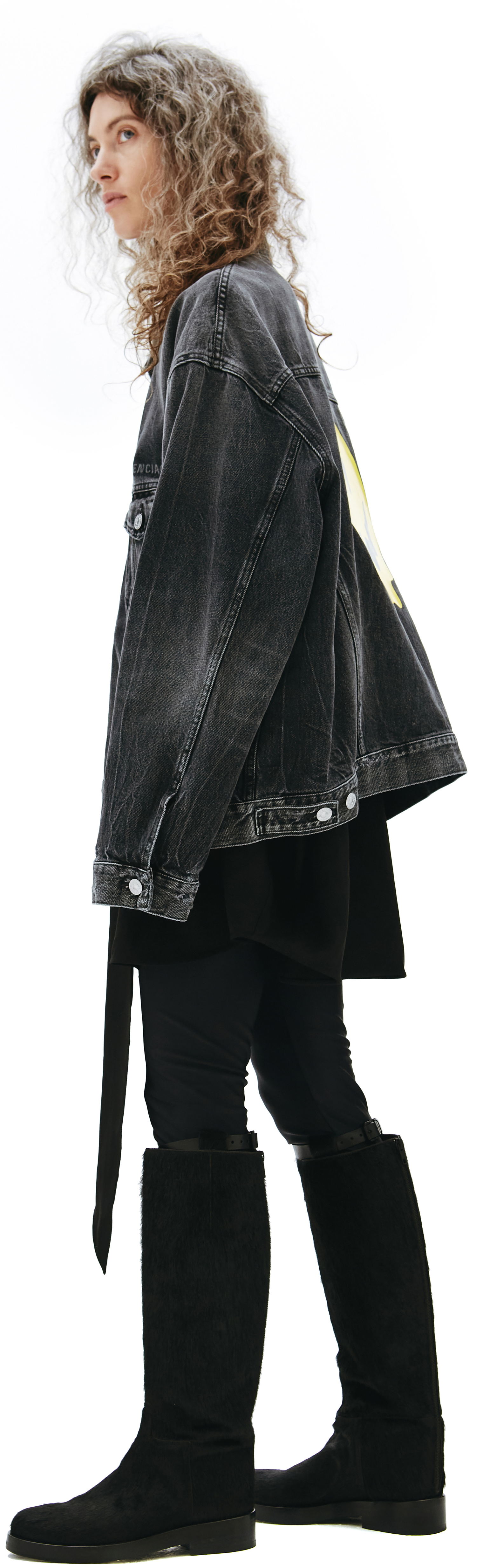 Balenciaga Denim Jacket With Back Print