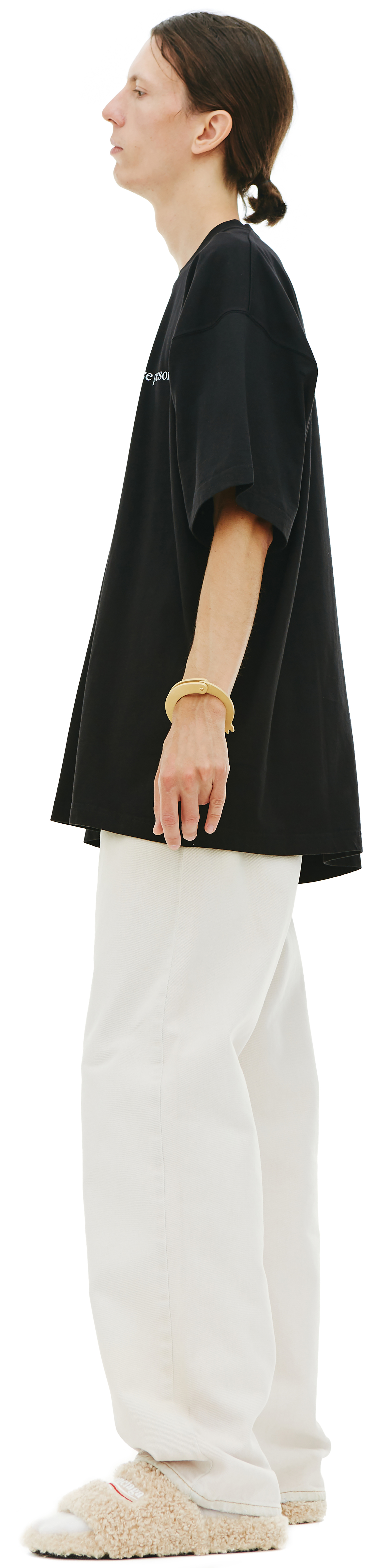 VETEMENTS Black printed t-shirt