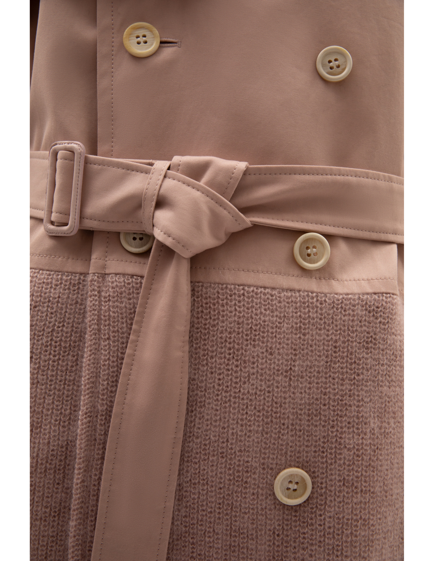 Undercover Partly Knitted Pink Trench