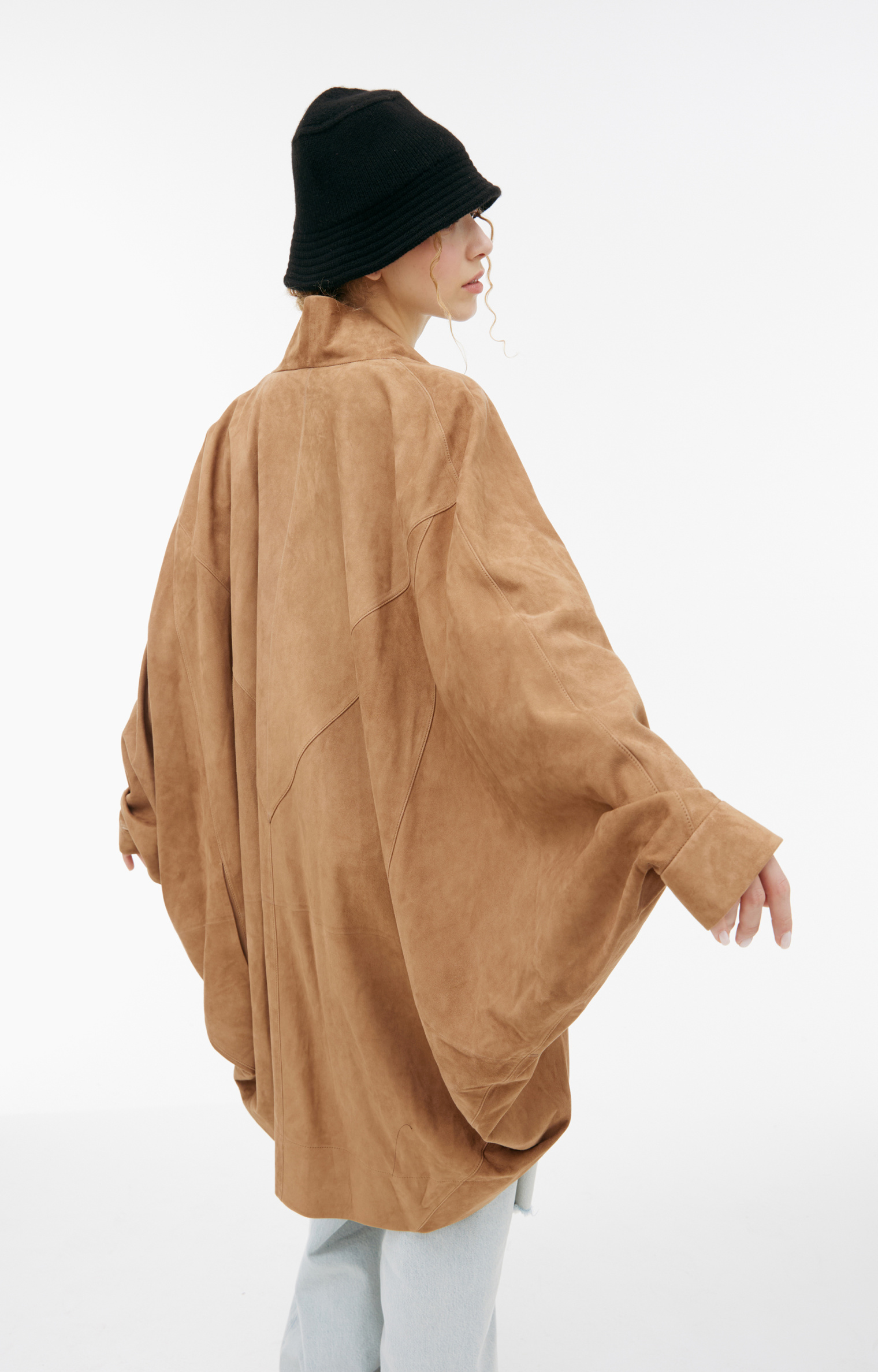 The Row Beige suede coat