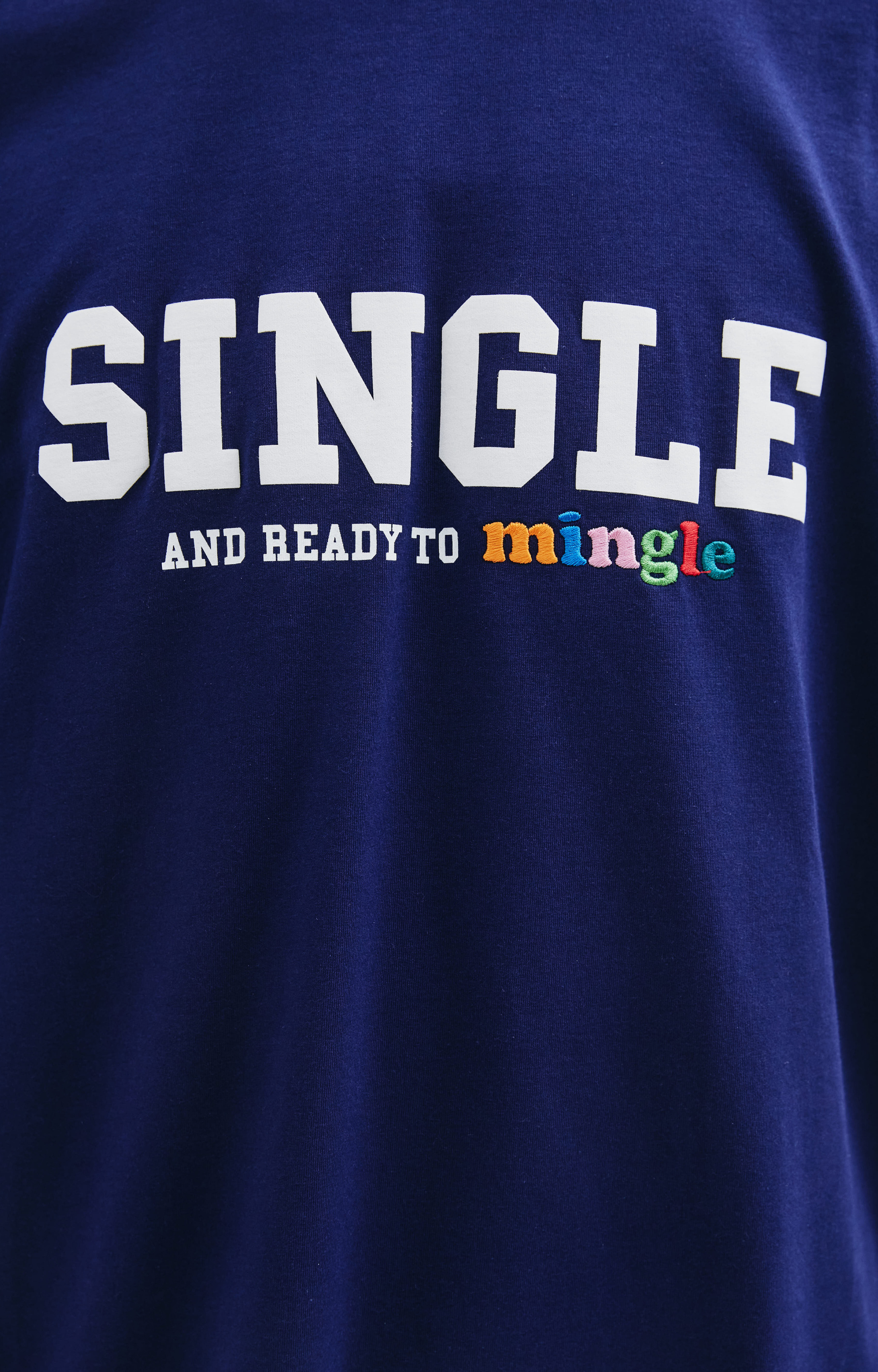 VETEMENTS Single Mingle navy printed t-shirt