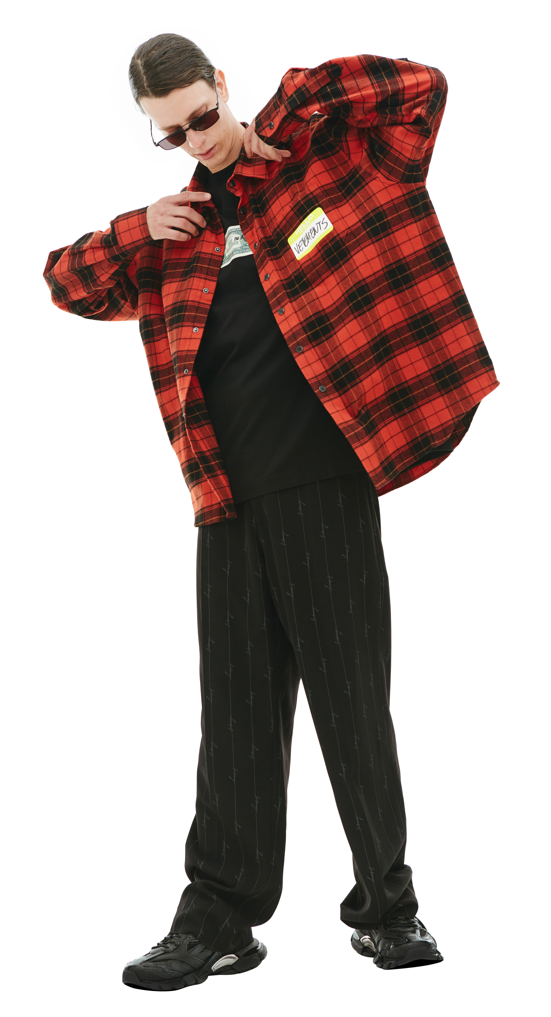 VETEMENTS Logo checked shirt