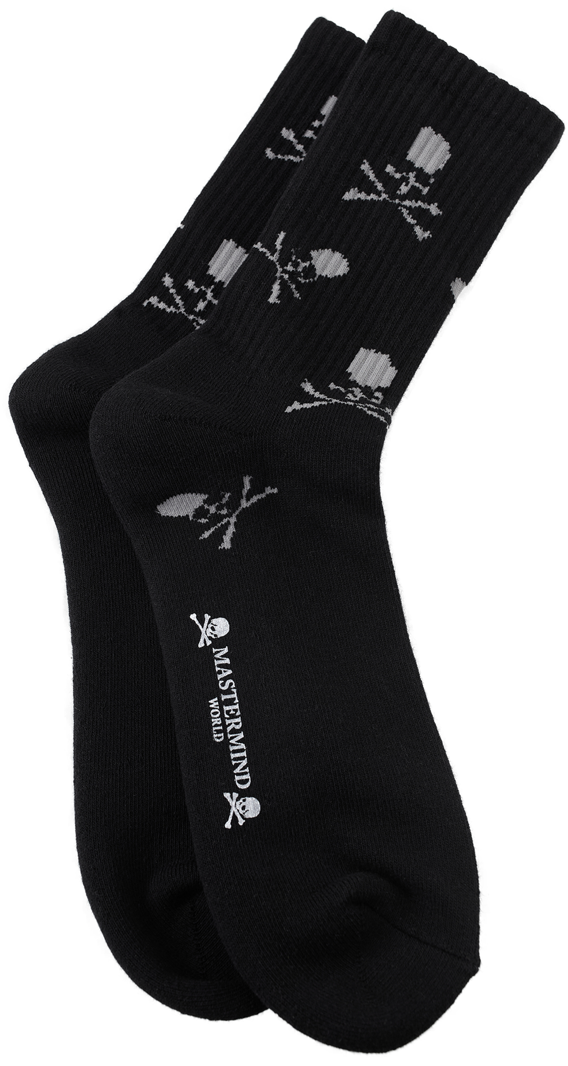 Mastermind WORLD Black monoprint socks
