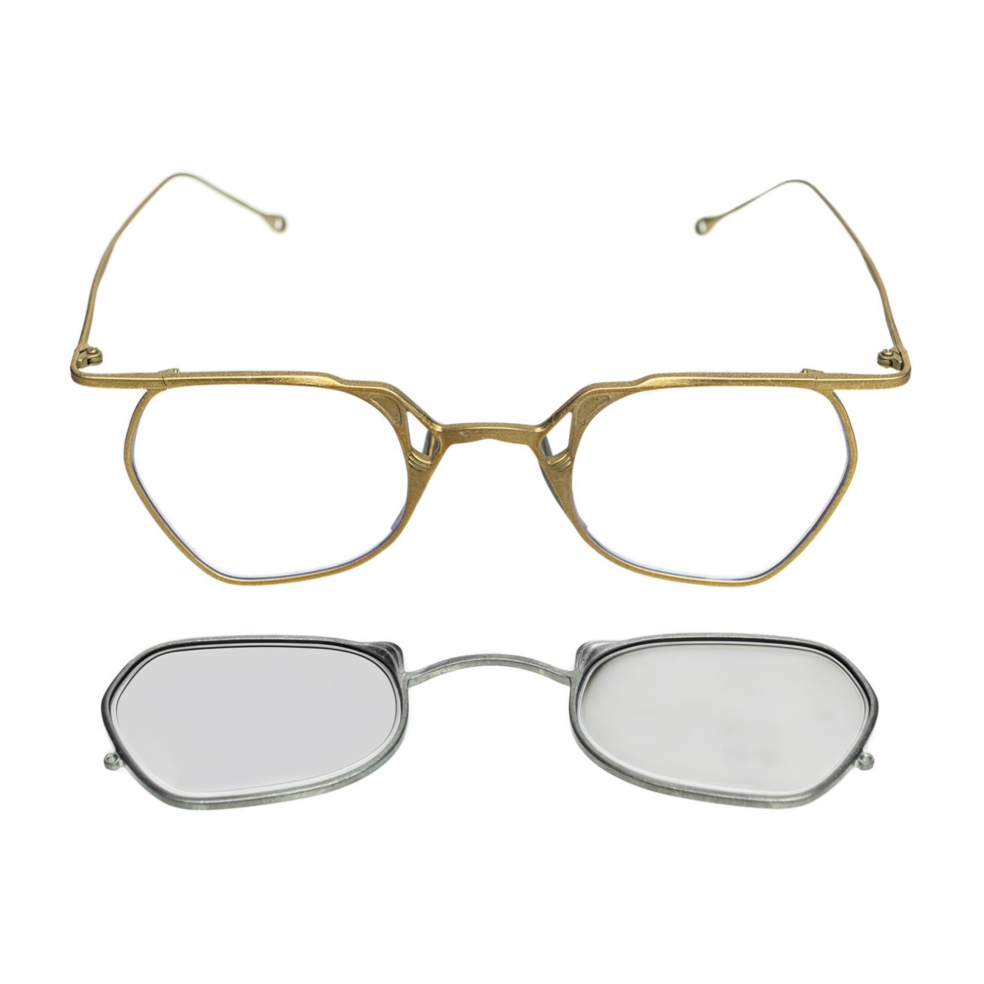 The Viridi-Anne Очки-RG1999TVA/A-ANTIQUE COLDxTITANIUM двойные,тонкая оправа цвет титан/золото