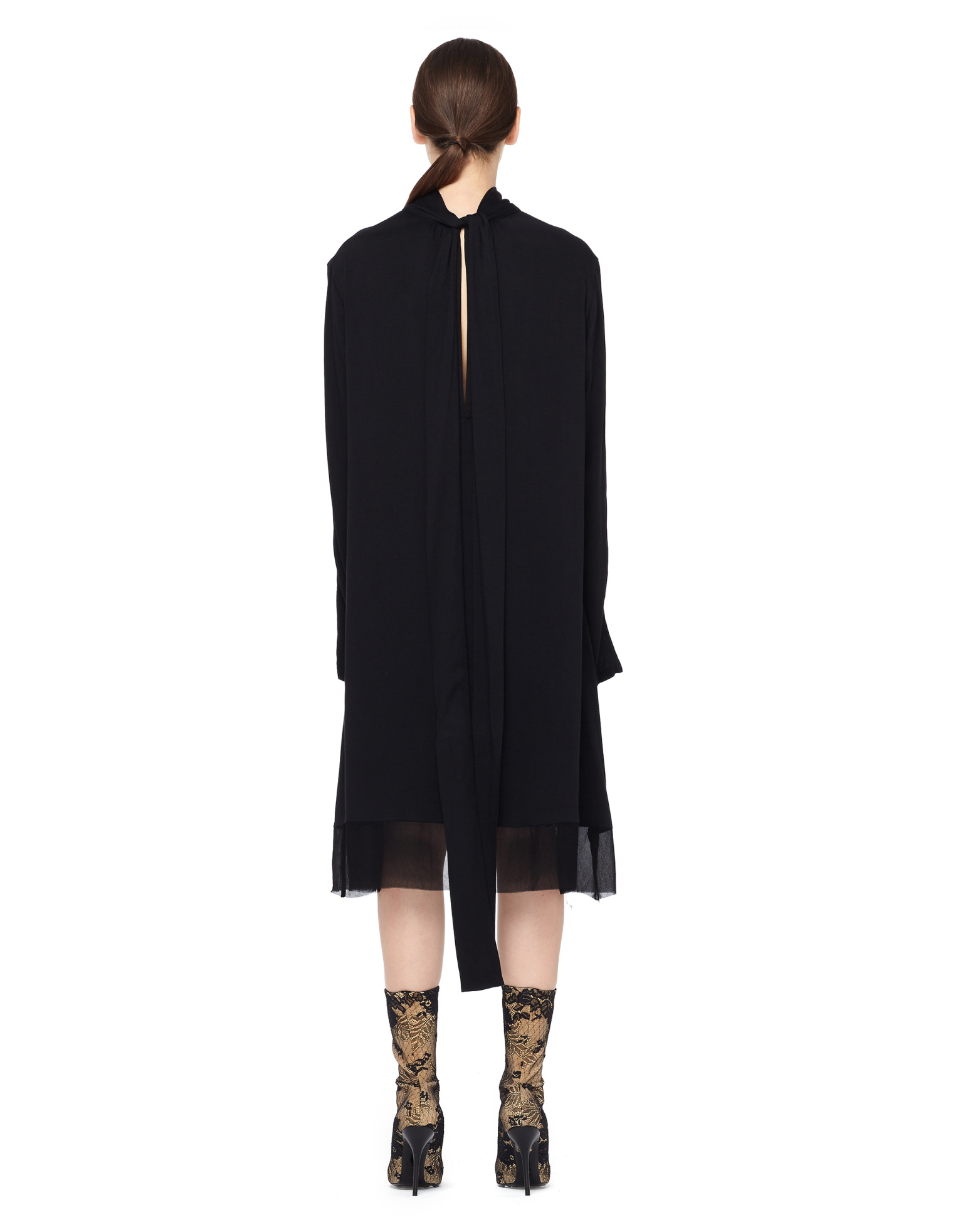 Ann Demeulemeester Миди-платье с бантом на спине