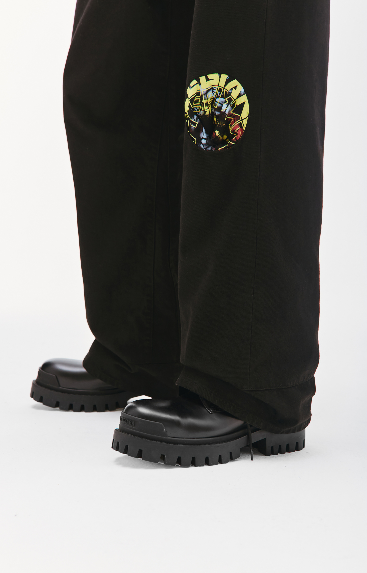 Raf Simons Black graphic print jeans