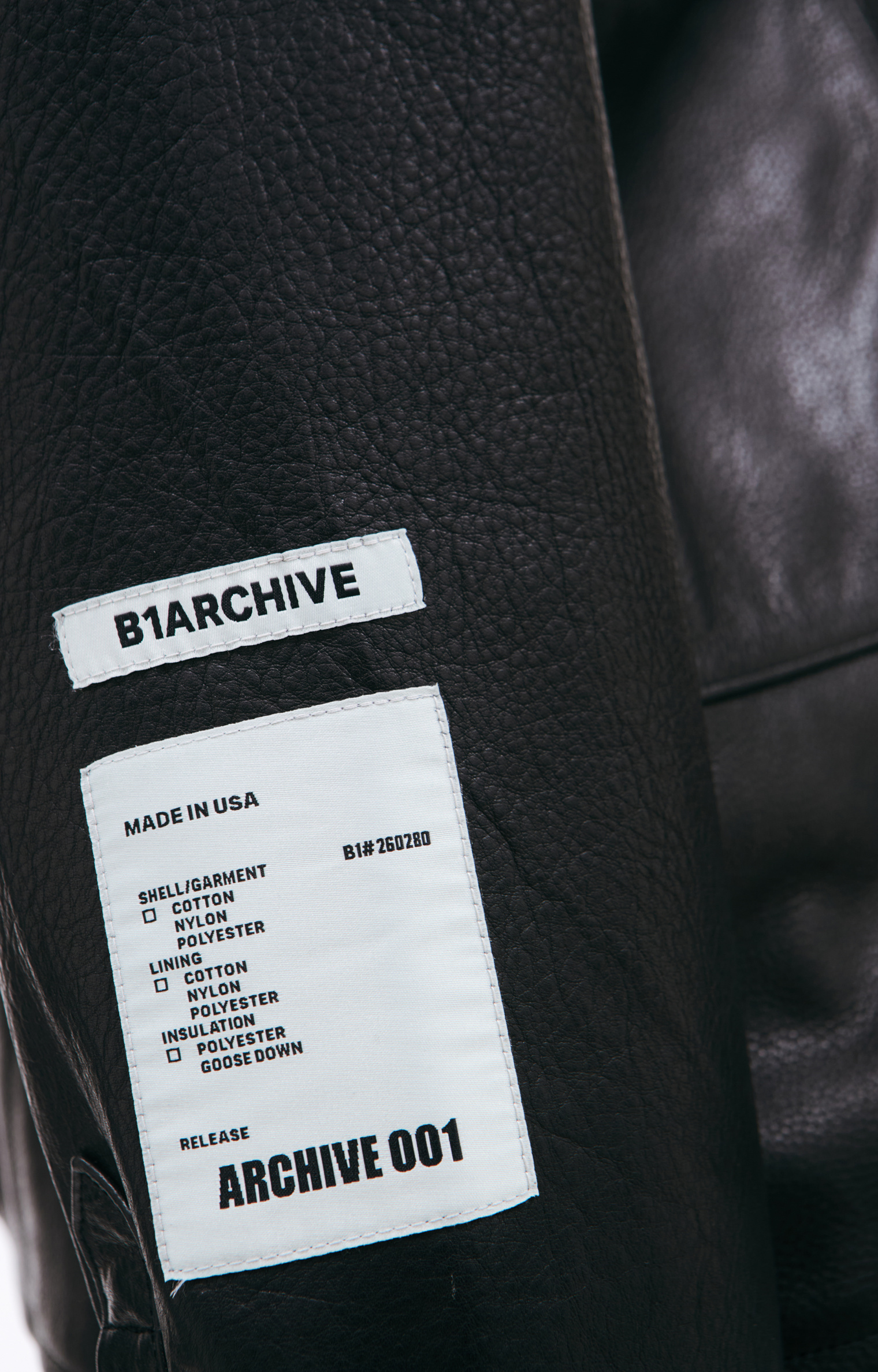 B1ARCHIVE Black leather shirt