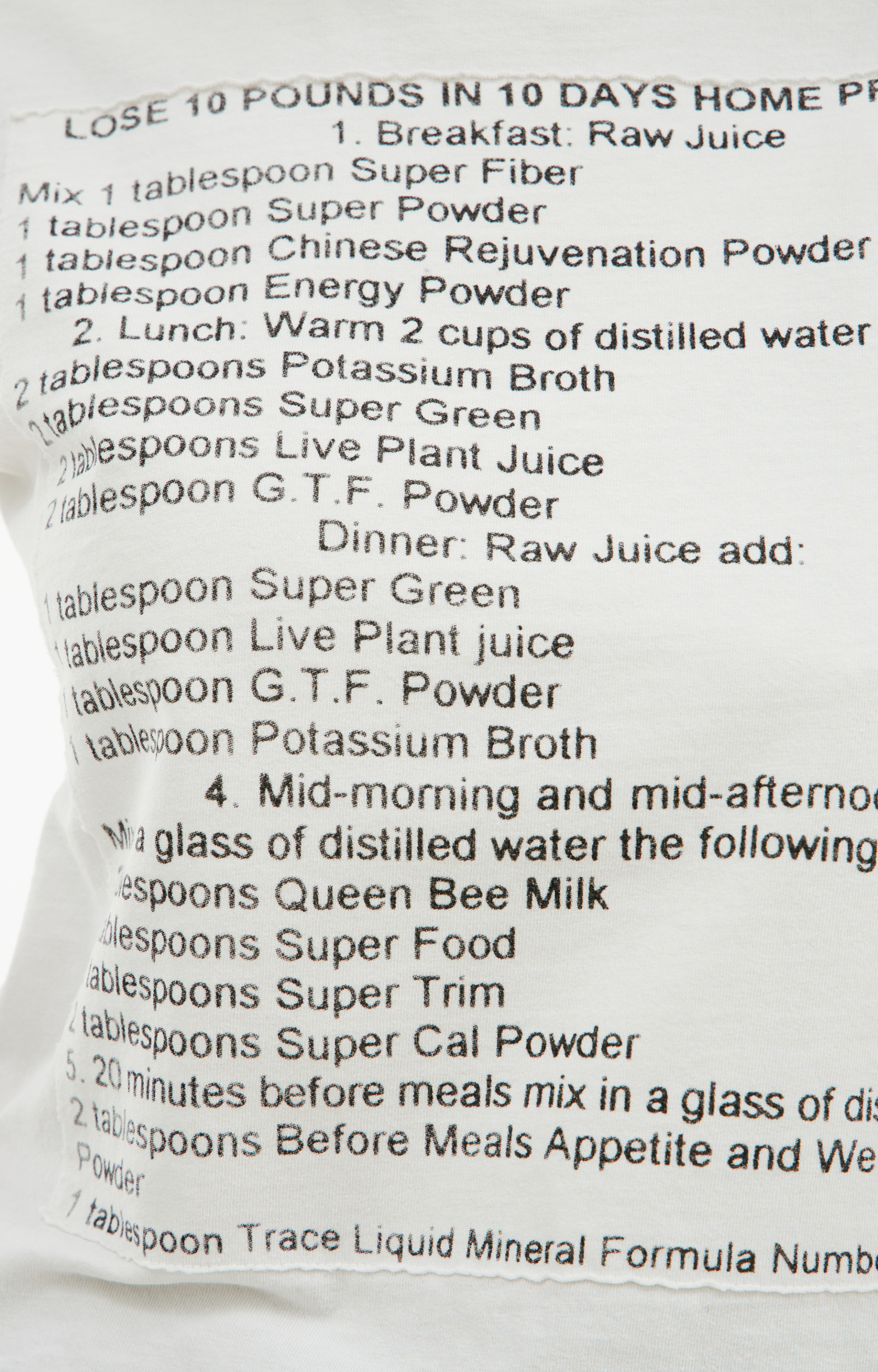 Enfants Riches Déprimés White print T-shirt