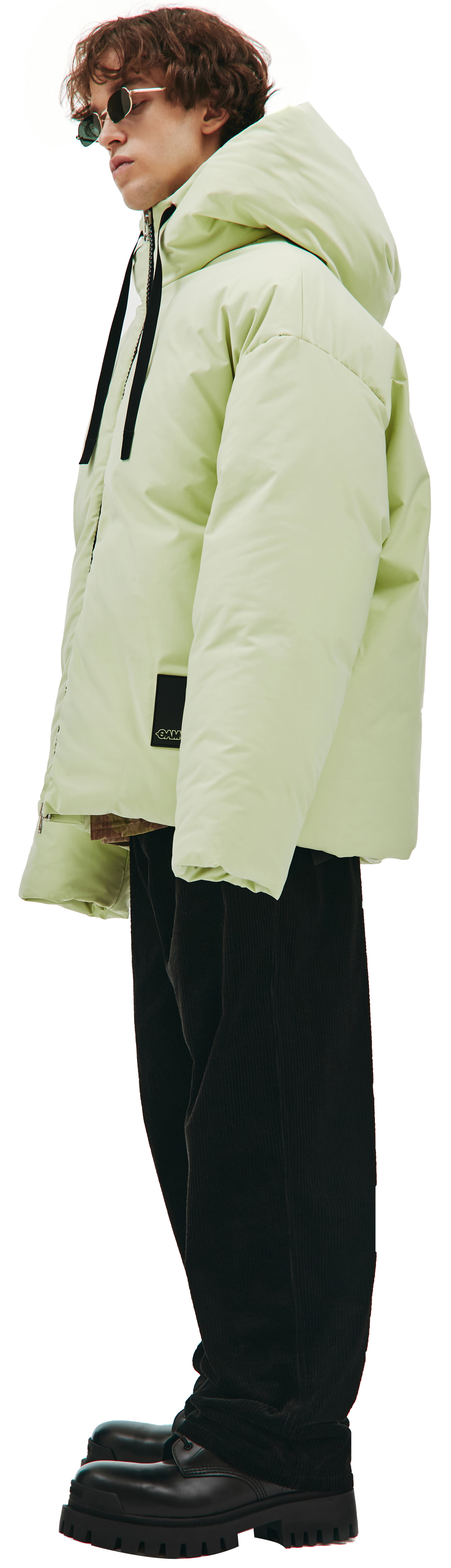 OAMC Yellow puffer jacket with hood