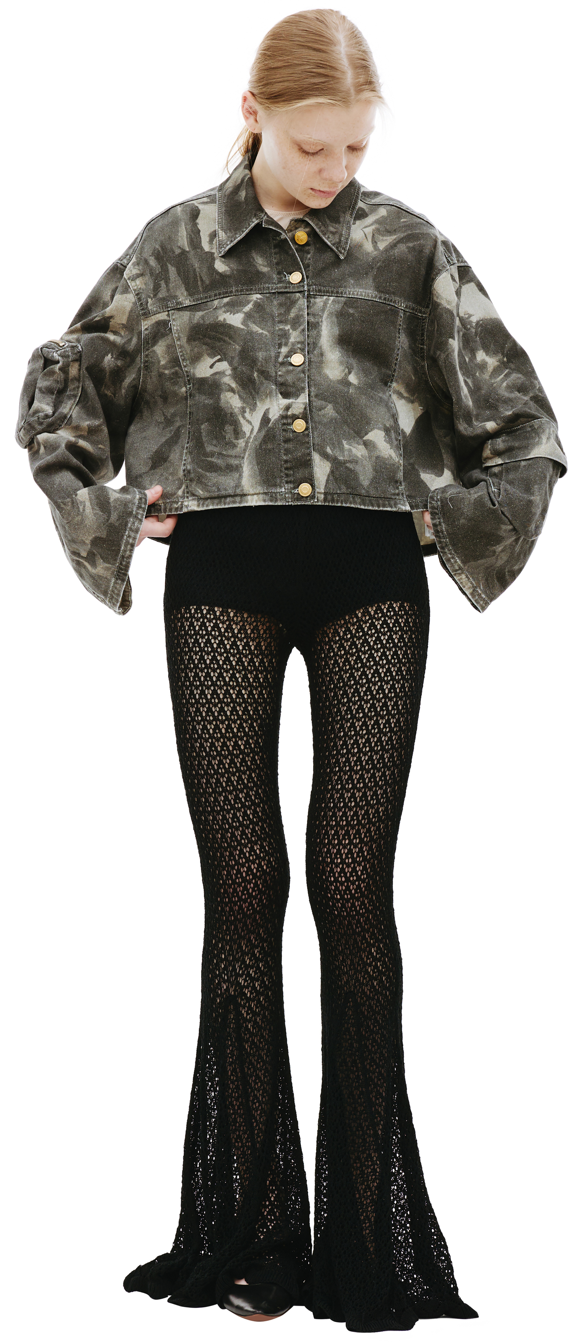 Blumarine Cropped jacket with pockets