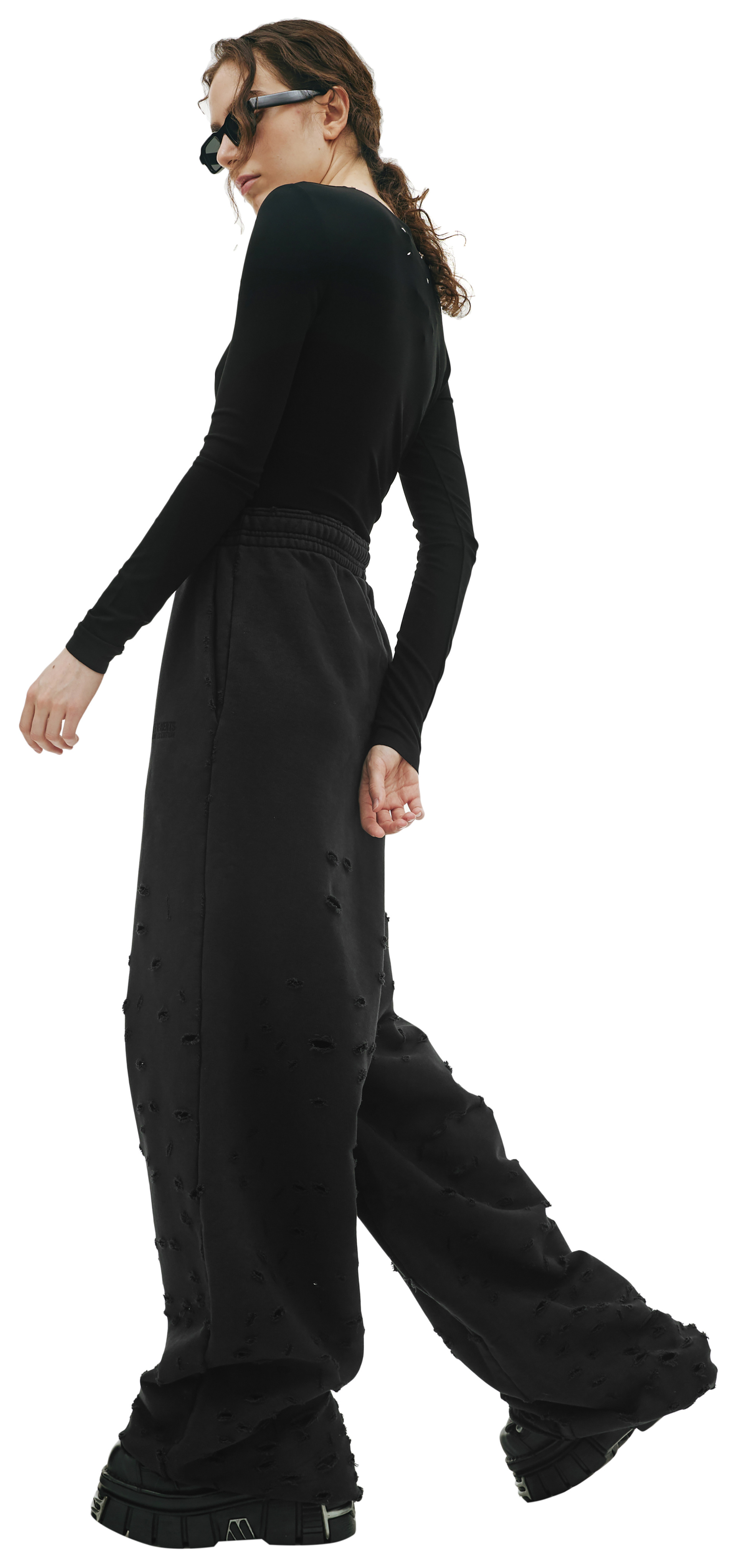 VETEMENTS Black baggy sweatpants