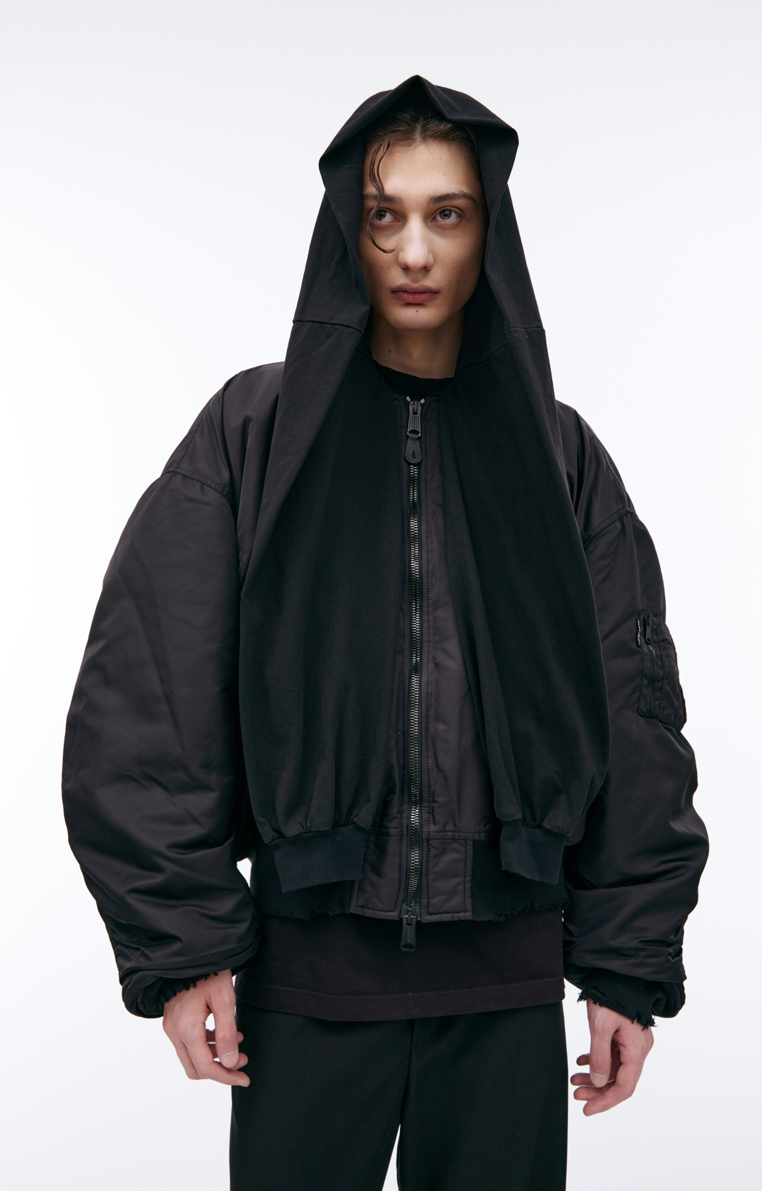 Balenciaga Bomber with sewn-in scarf