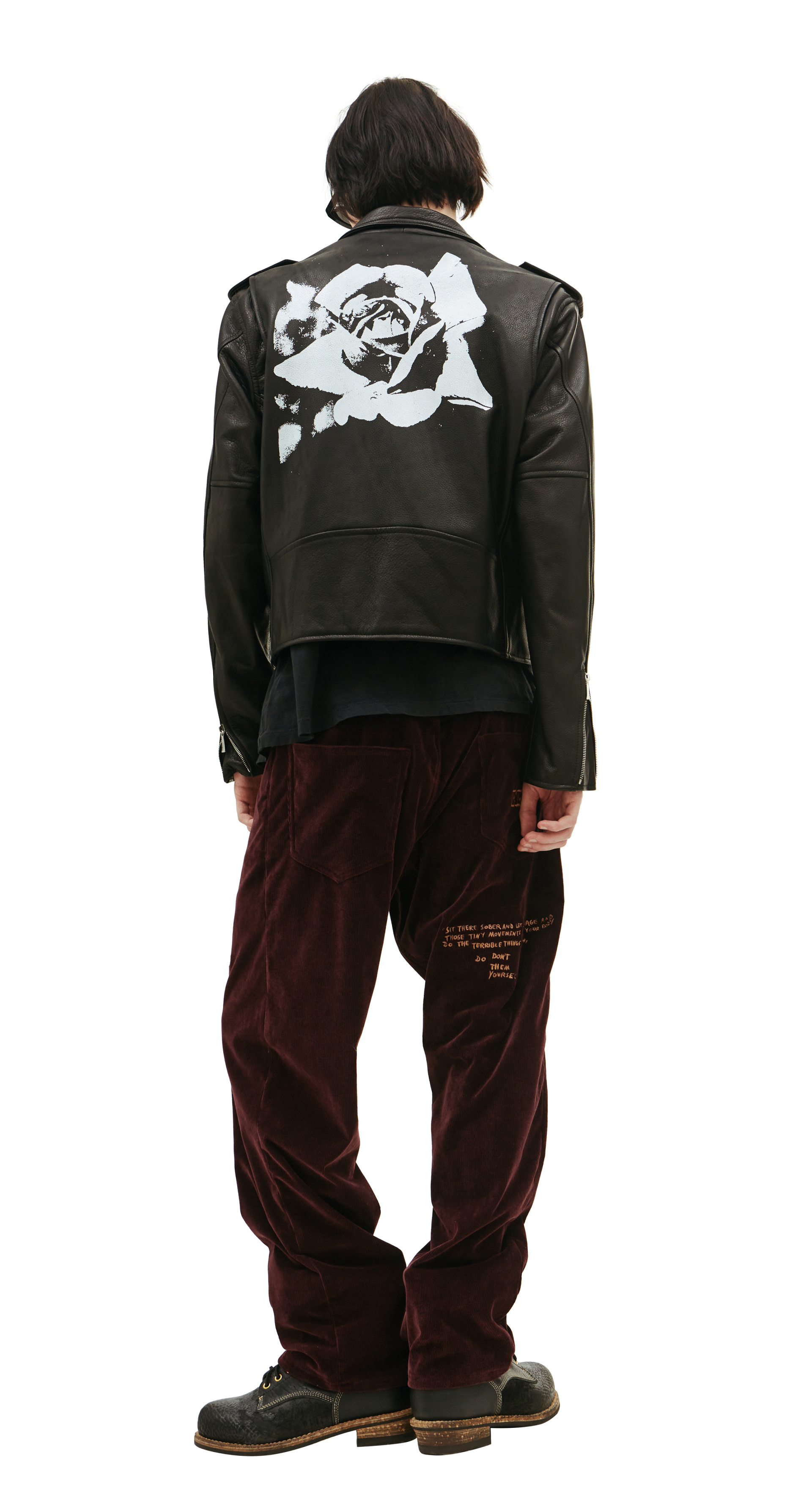 Enfants Riches Déprimés Rose print moto jacket