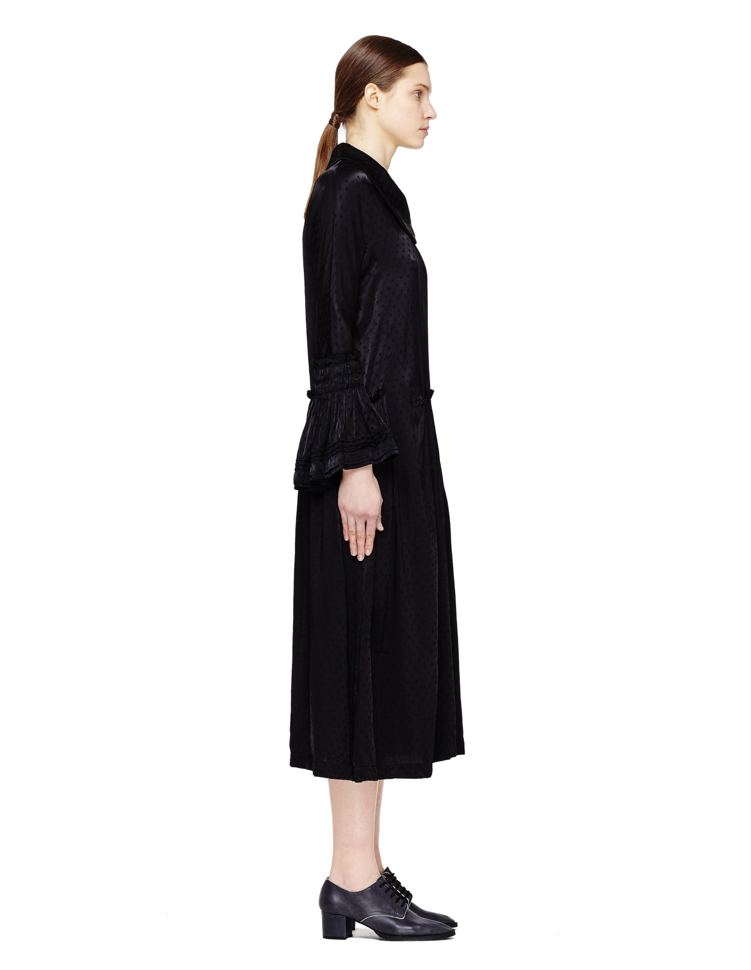 Comme des Garcons CdG Черное платье с драпированной отделкой