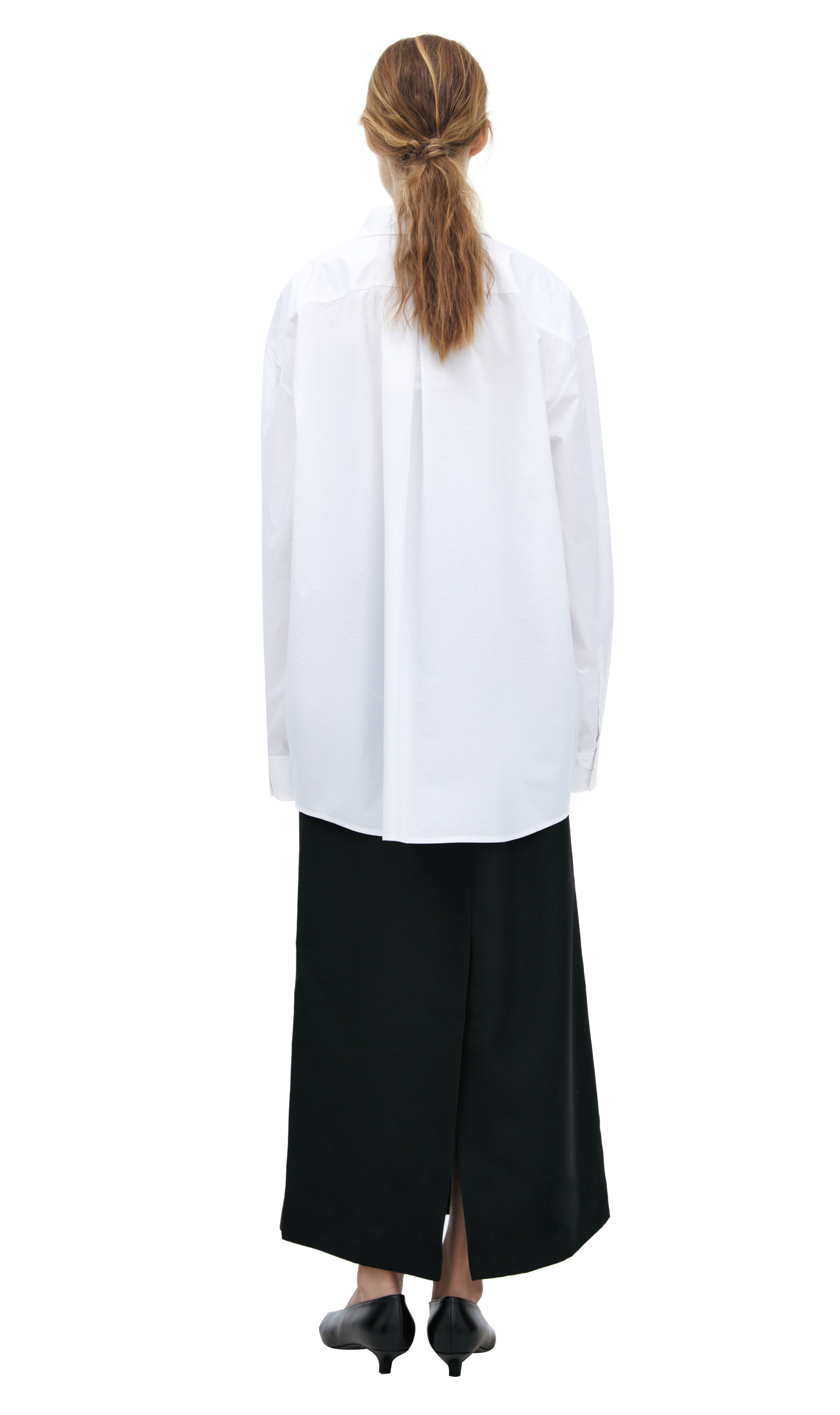 TOTEME Блузка-252-WRT0480-FB0415 рубашка классическая,пуговицы,острый ворот,белая