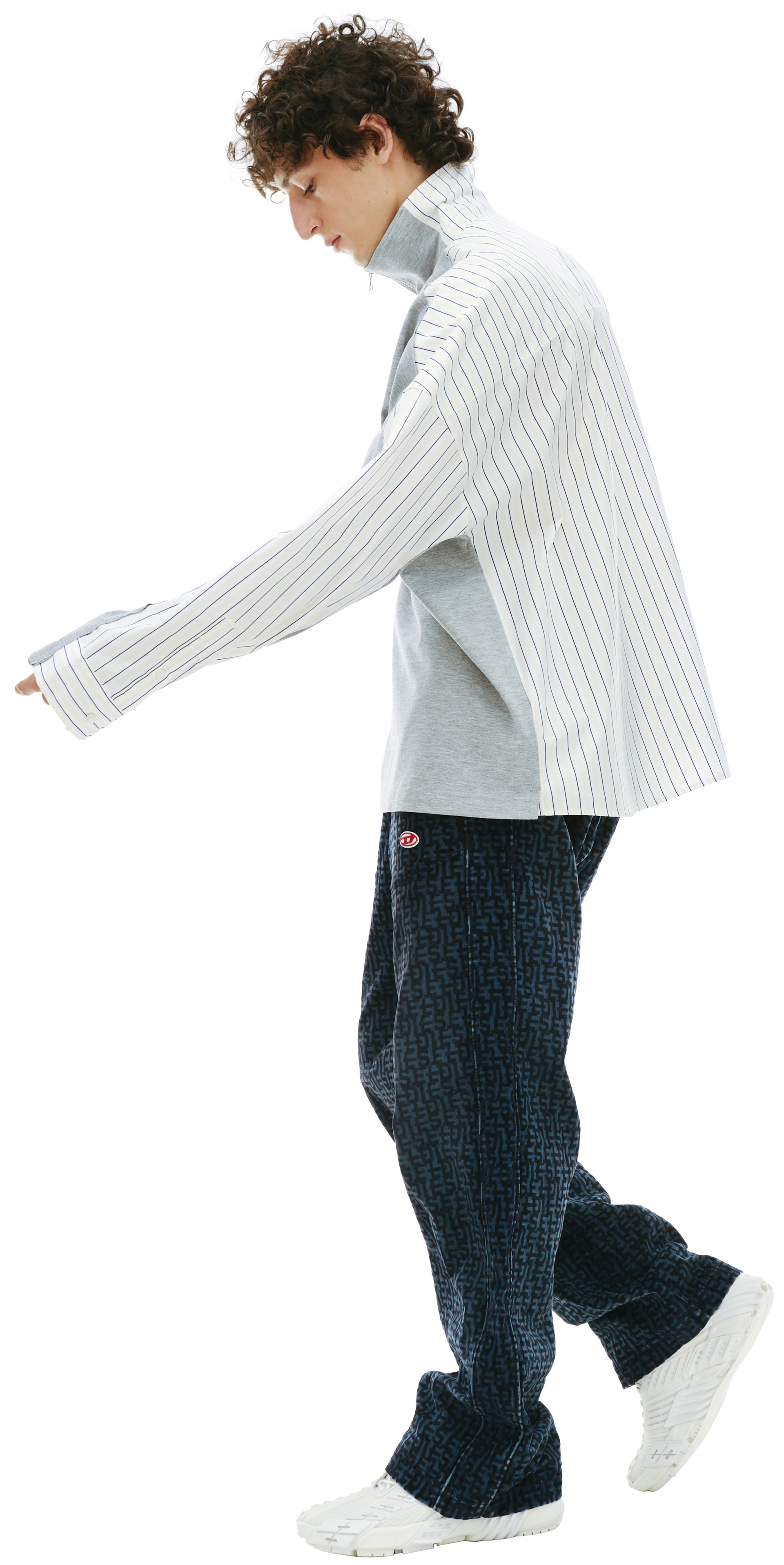 Diesel Gray S-Gander-A Long sleeve polo