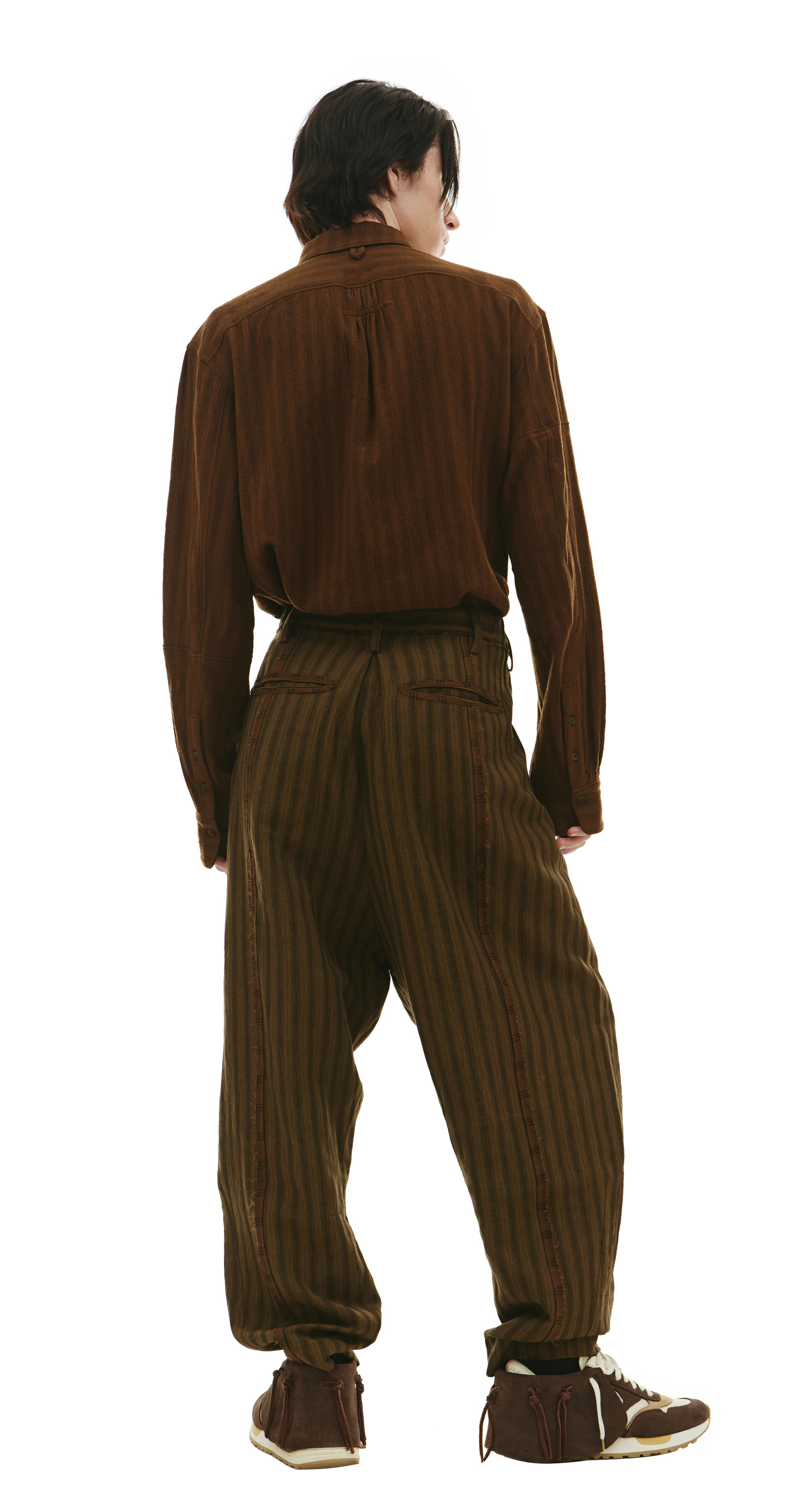 Ziggy Chen Wool and cotton blend trousers