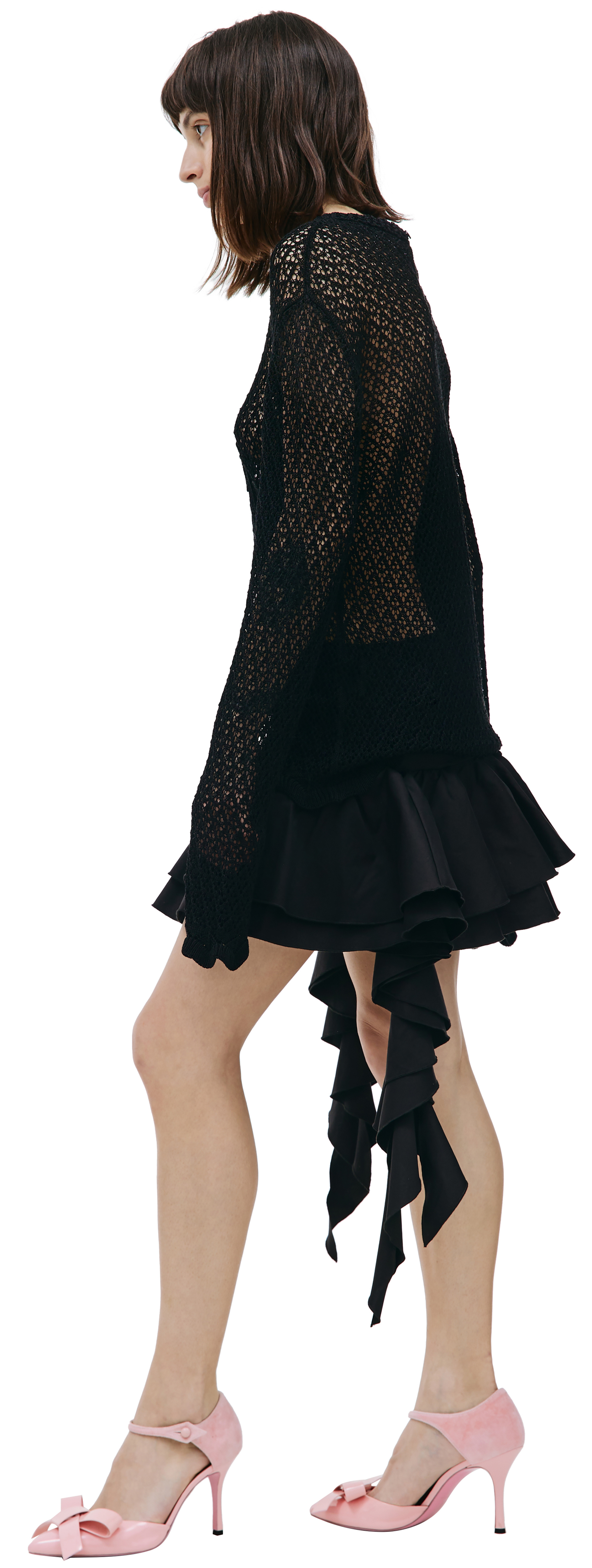 Blumarine Black Scalloped Sweater