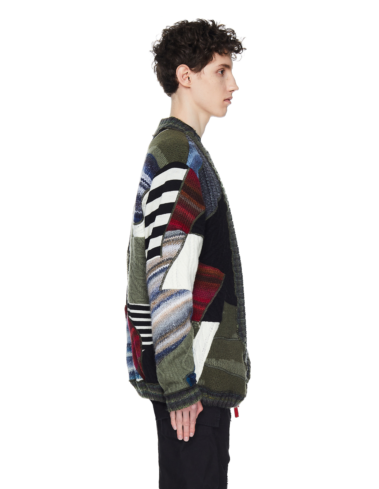 Greg Lauren x Paul Shark Patchwork Cardigan