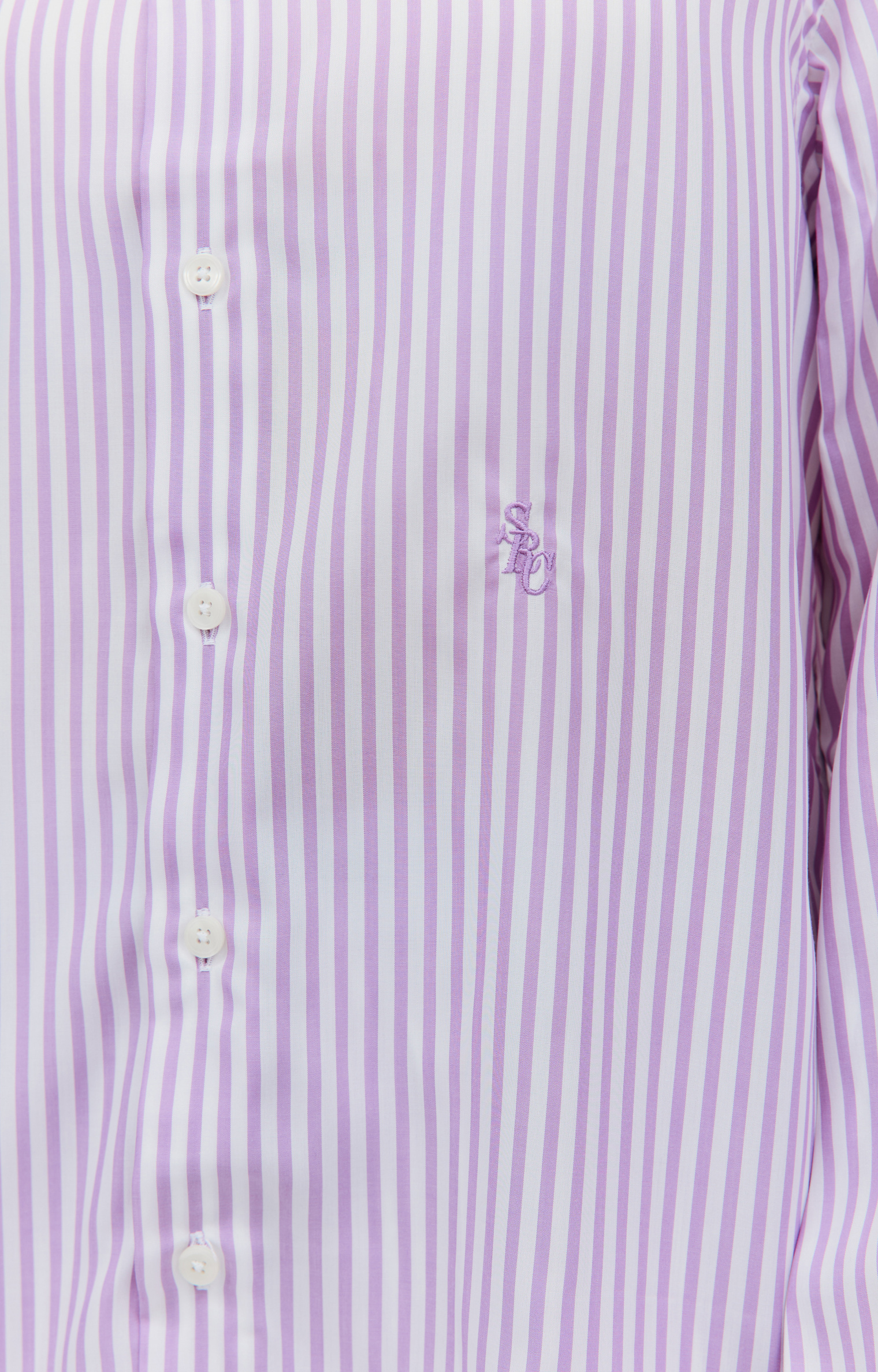 SPORTY & RICH Striped shirt with logo