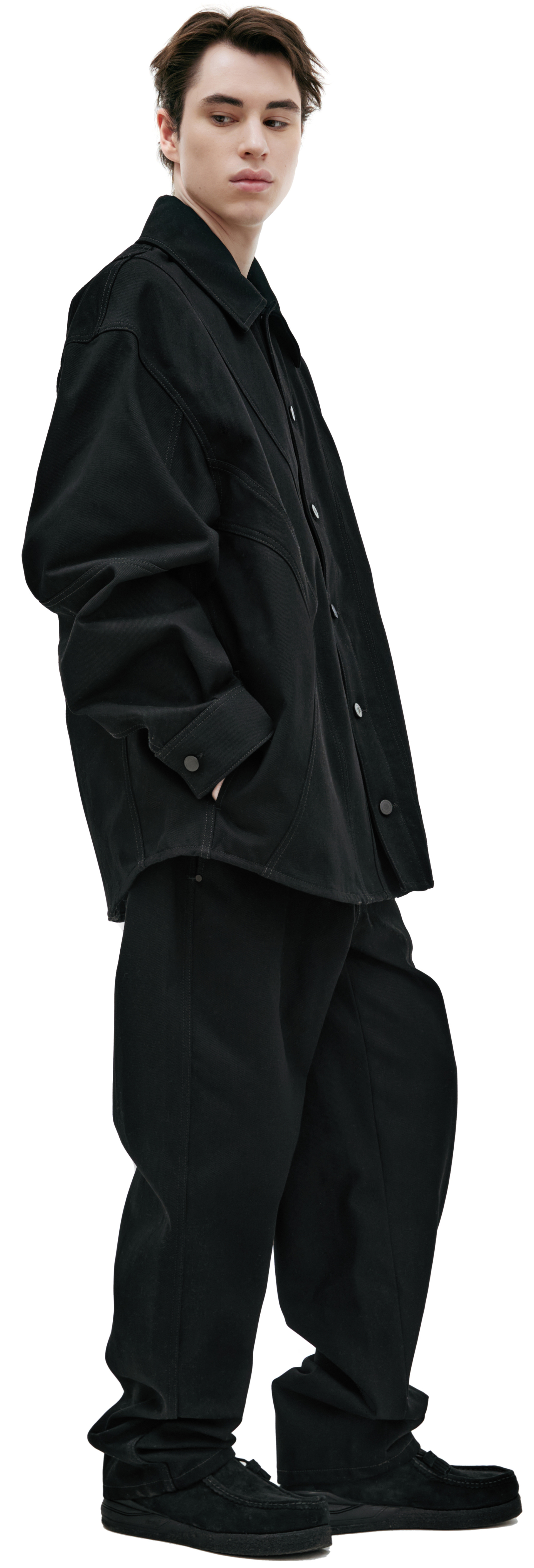 LOUIS GABRIEL NOUCHI Denim jacket with shaped seams