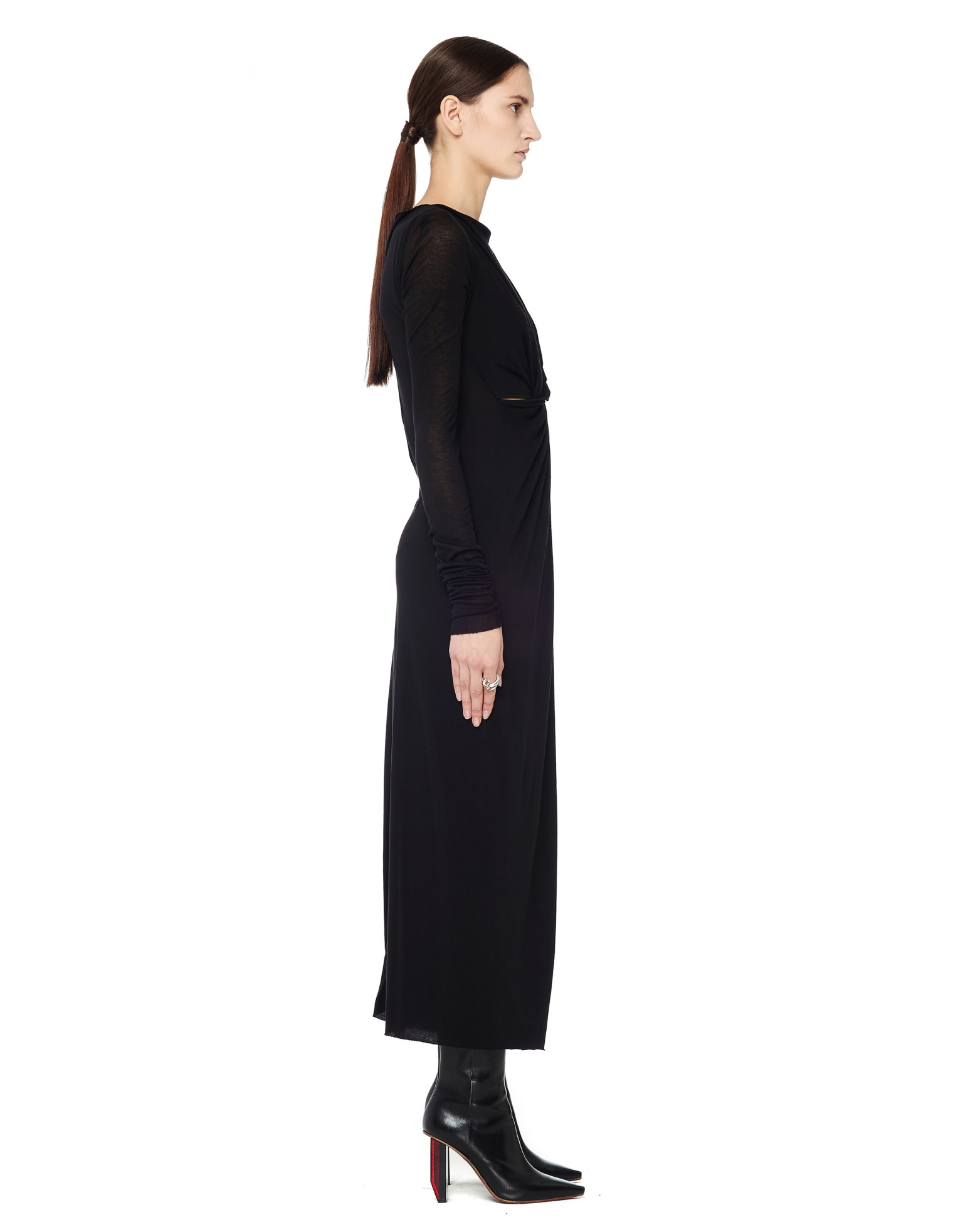 Rick Owens Lilies Draped long sleeve dress