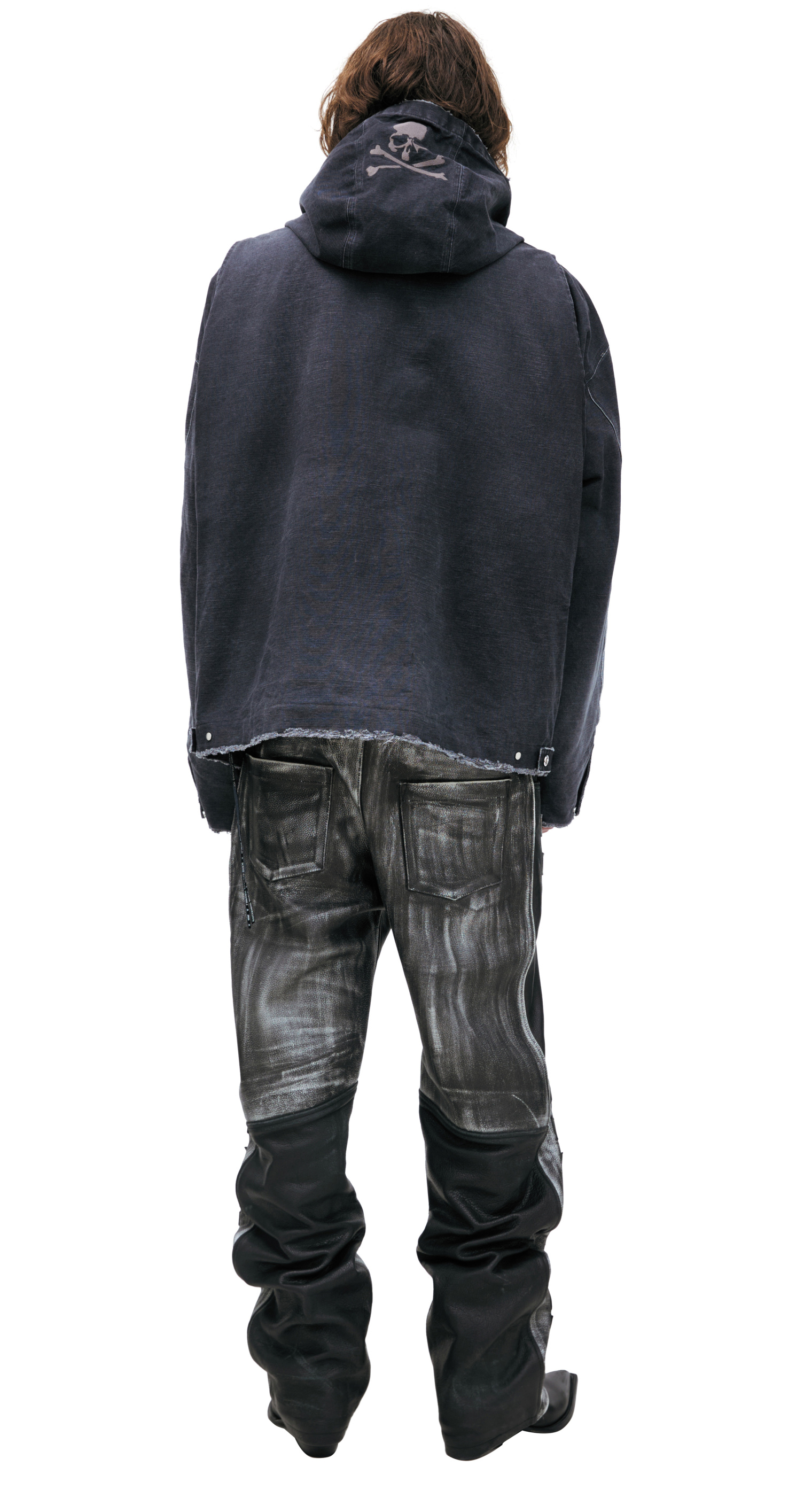 Buy Mastermind WORLD men black work jacket with a hood for $3,435