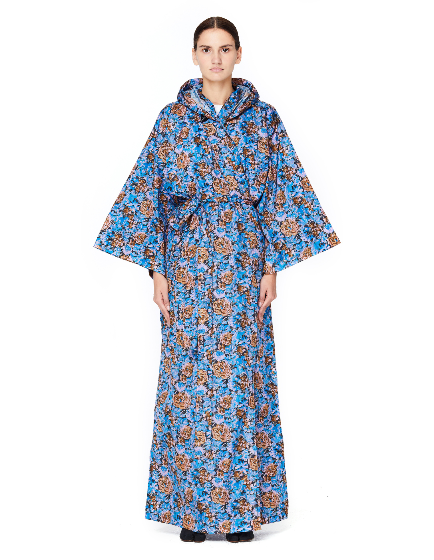 VETEMENTS Flower-printed Kimono Raincoat