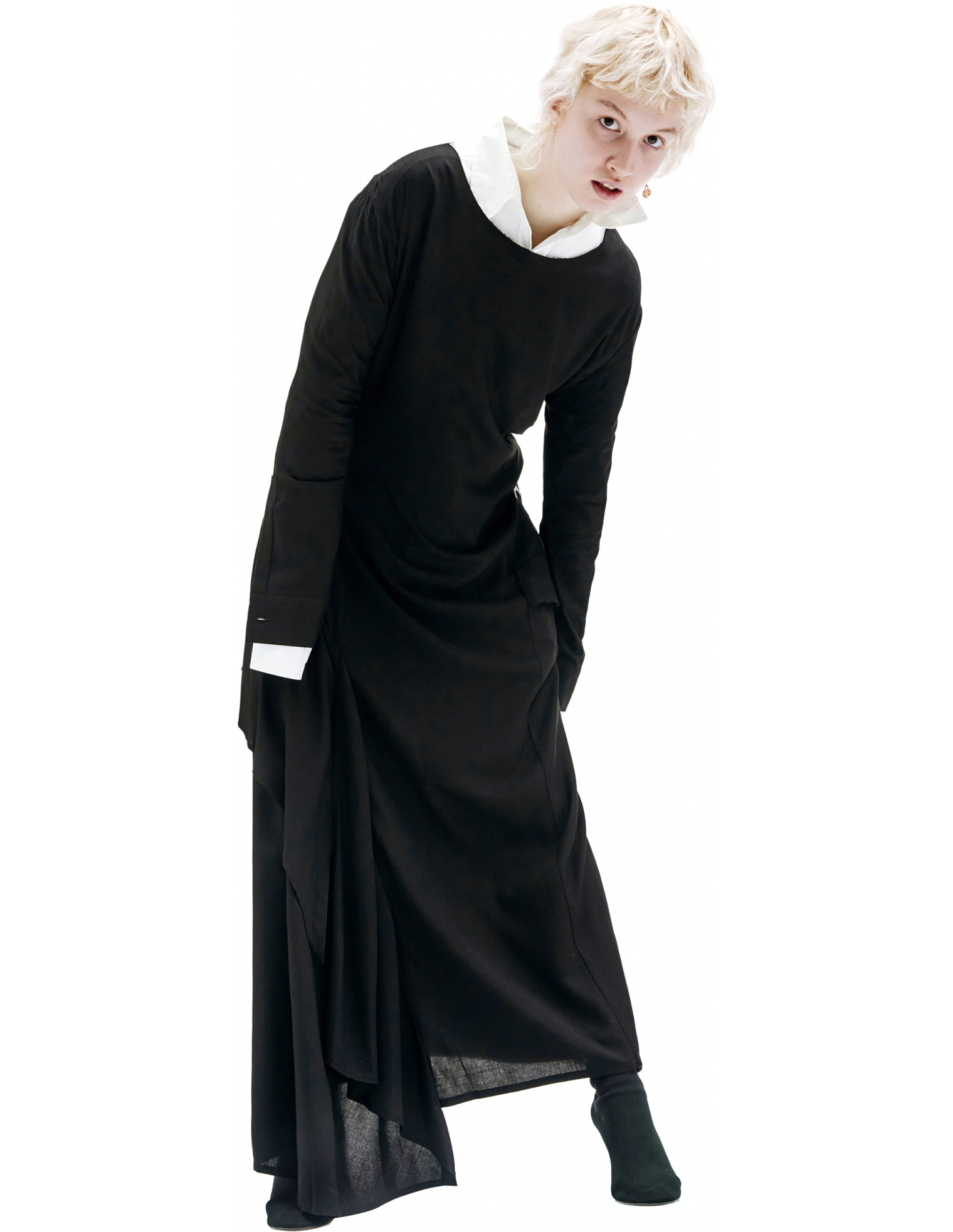 Yohji Yamamoto Dress With Asymmetric Hem