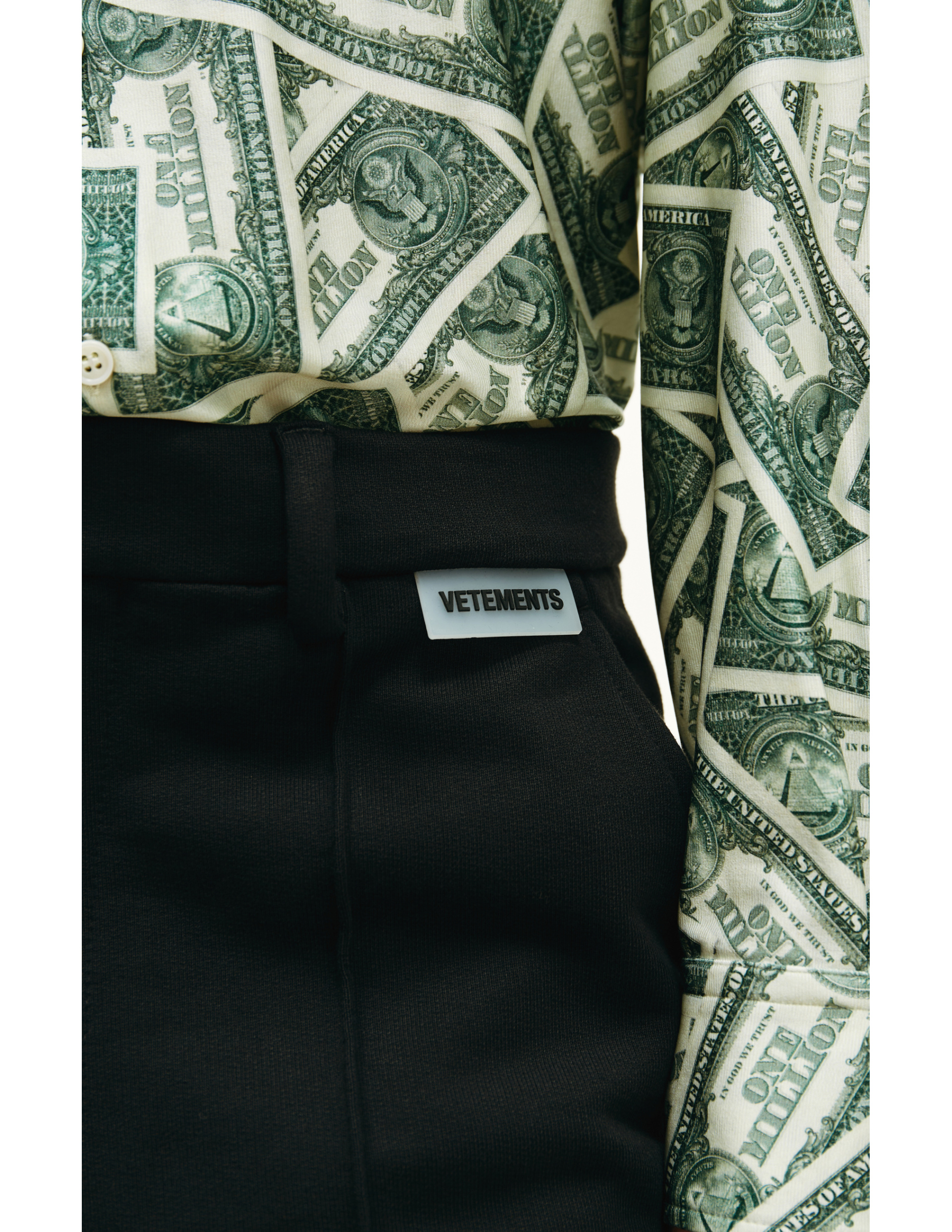 VETEMENTS Black straight-leg trousers