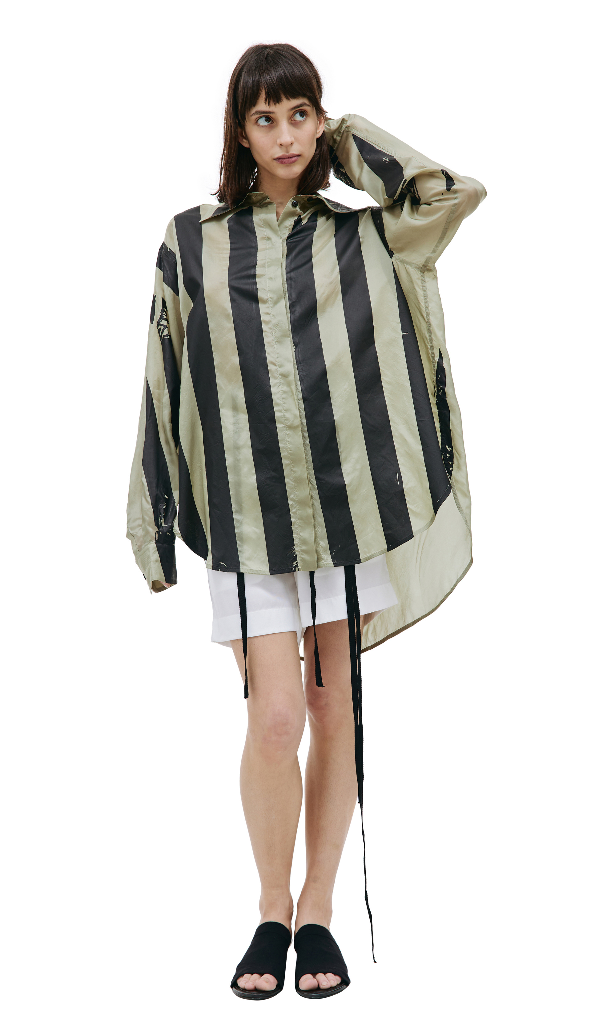 QUIRA Green printed shirt