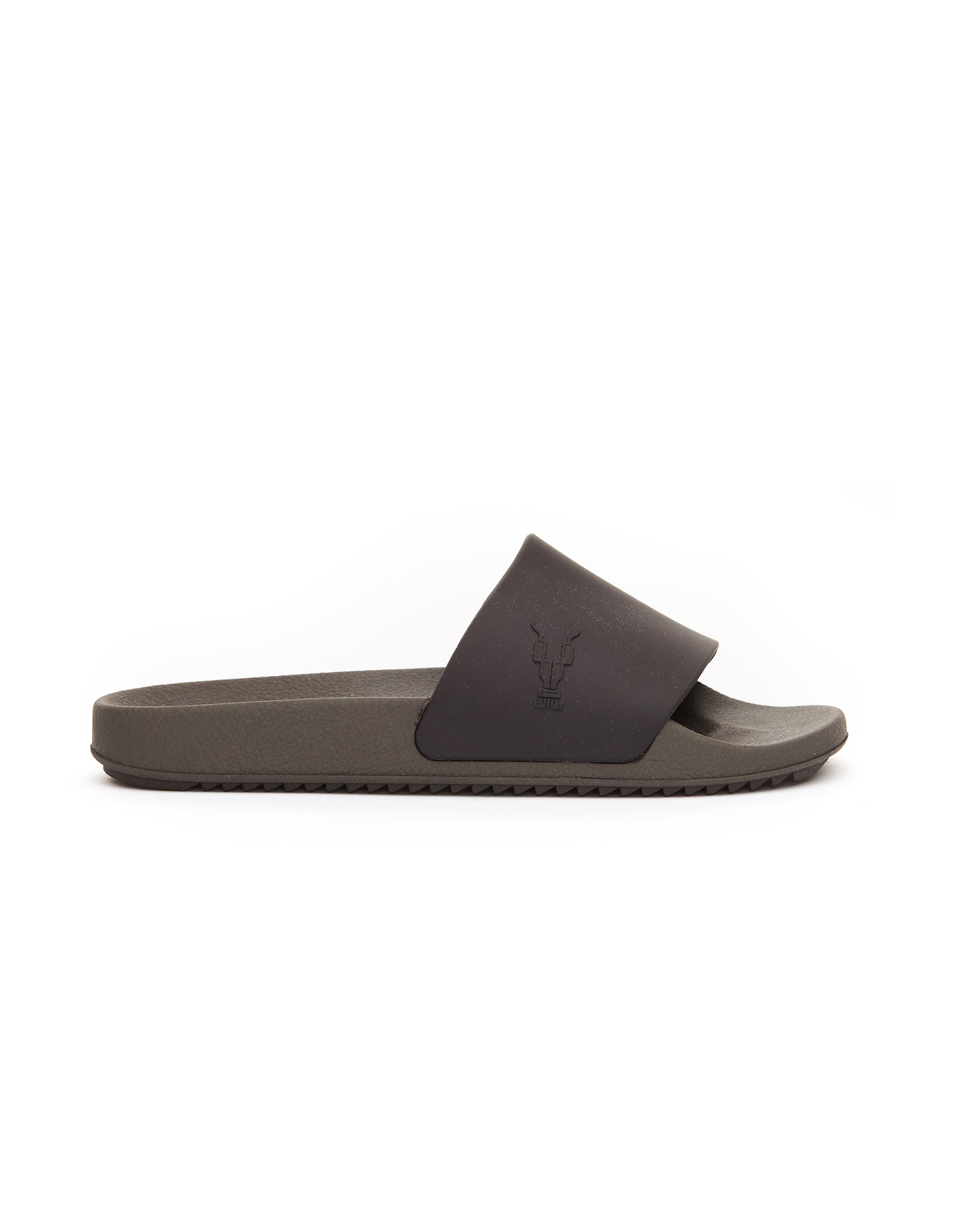 DRKSHDW by Rick Owens Grey Rubber Slides