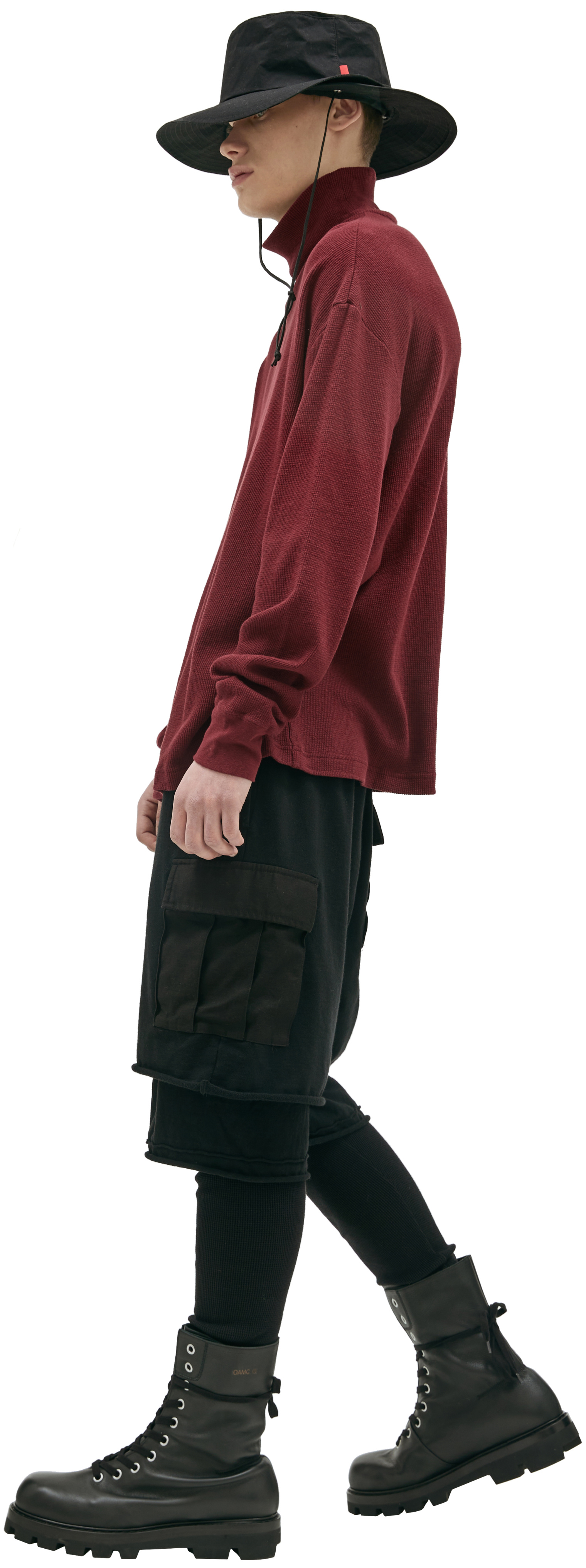 Undercover Waffle knit cotton turtleneck