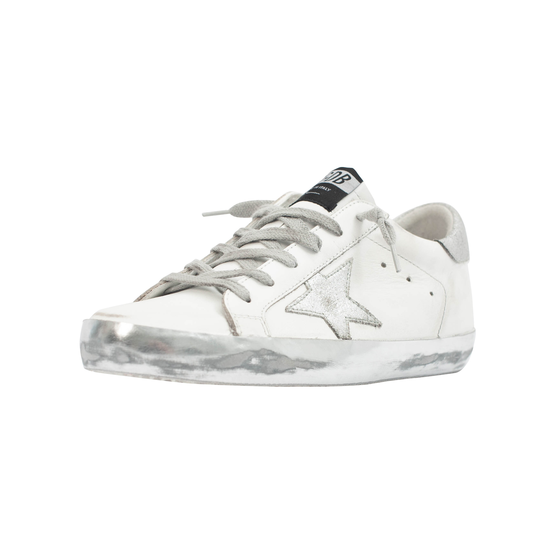 Golden Goose White Leather Superstar Sneakers