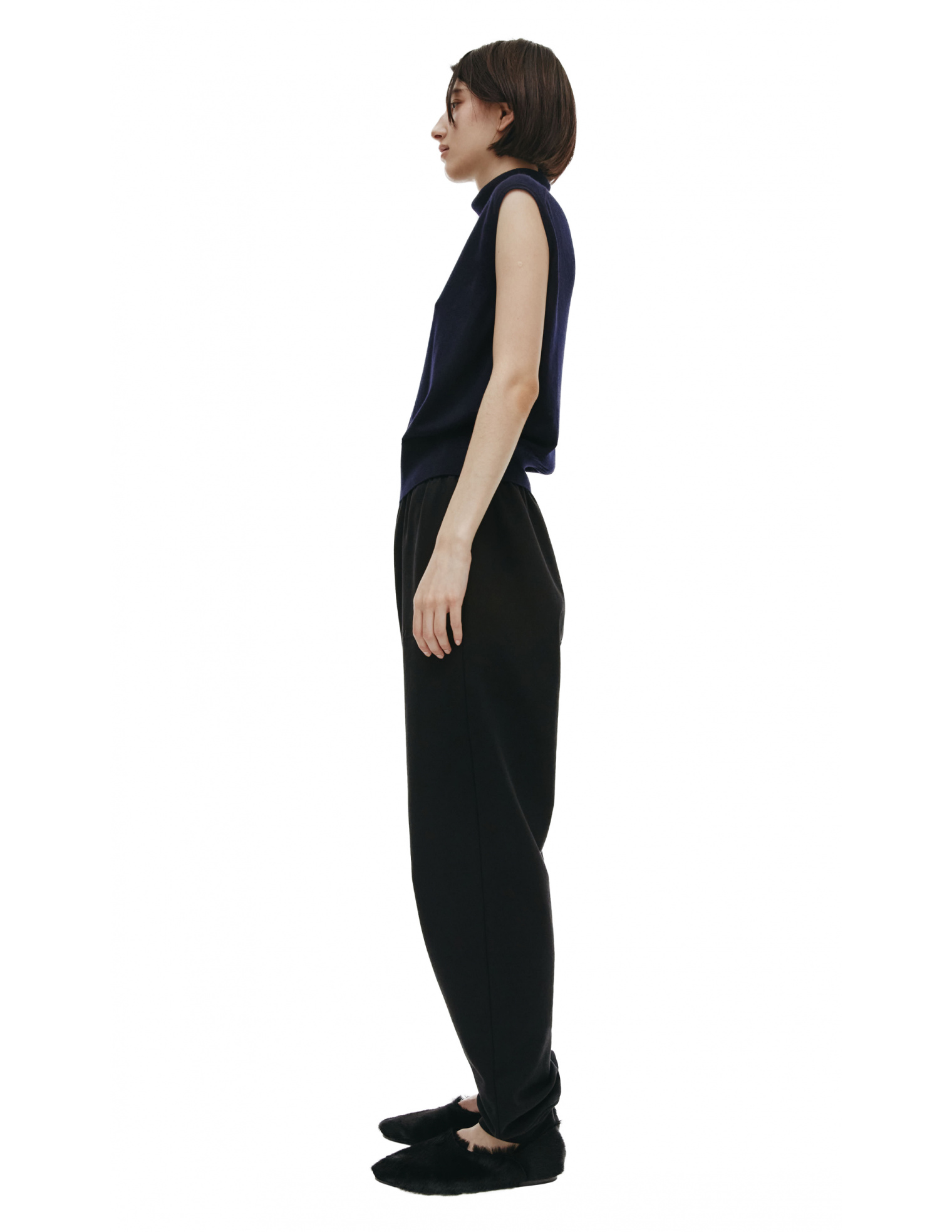 The Row Black wool  top