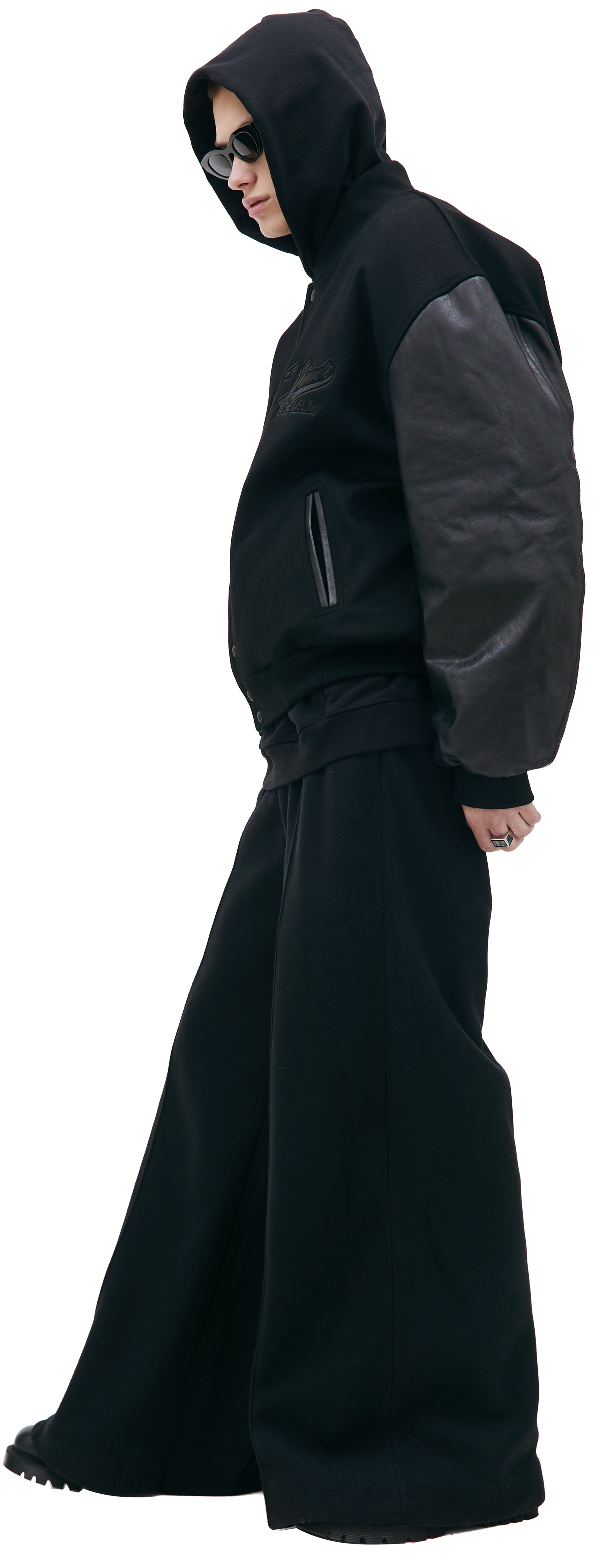 VTMNTS Black paneled bomber jacket