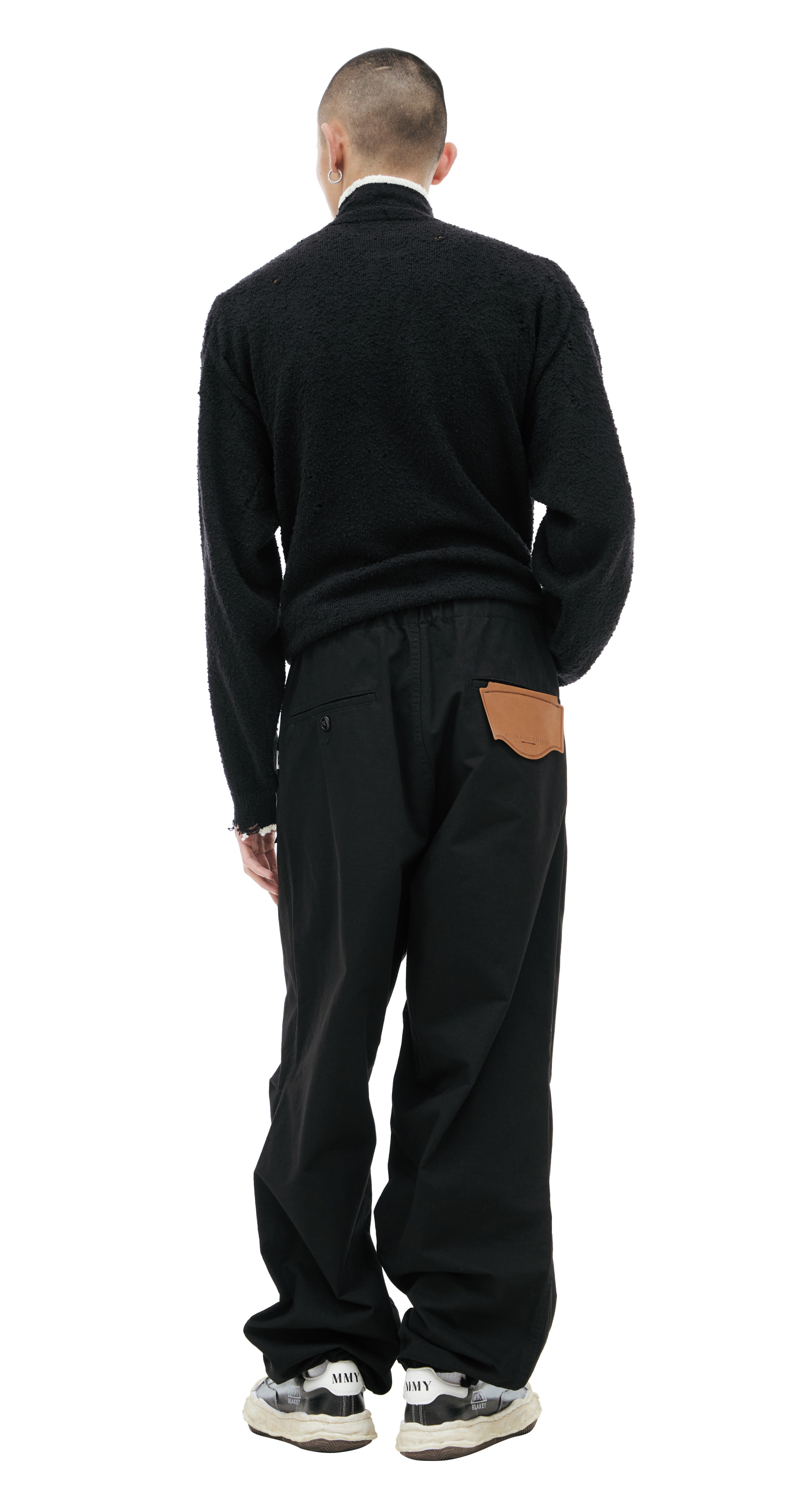 Maison Mihara Yasuhiro Black cotton trousers