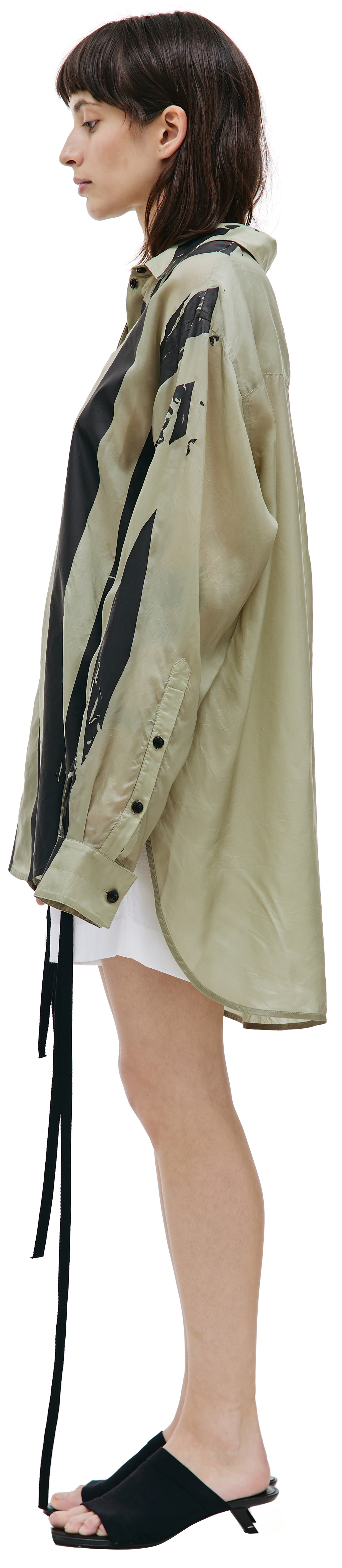 QUIRA Green printed shirt