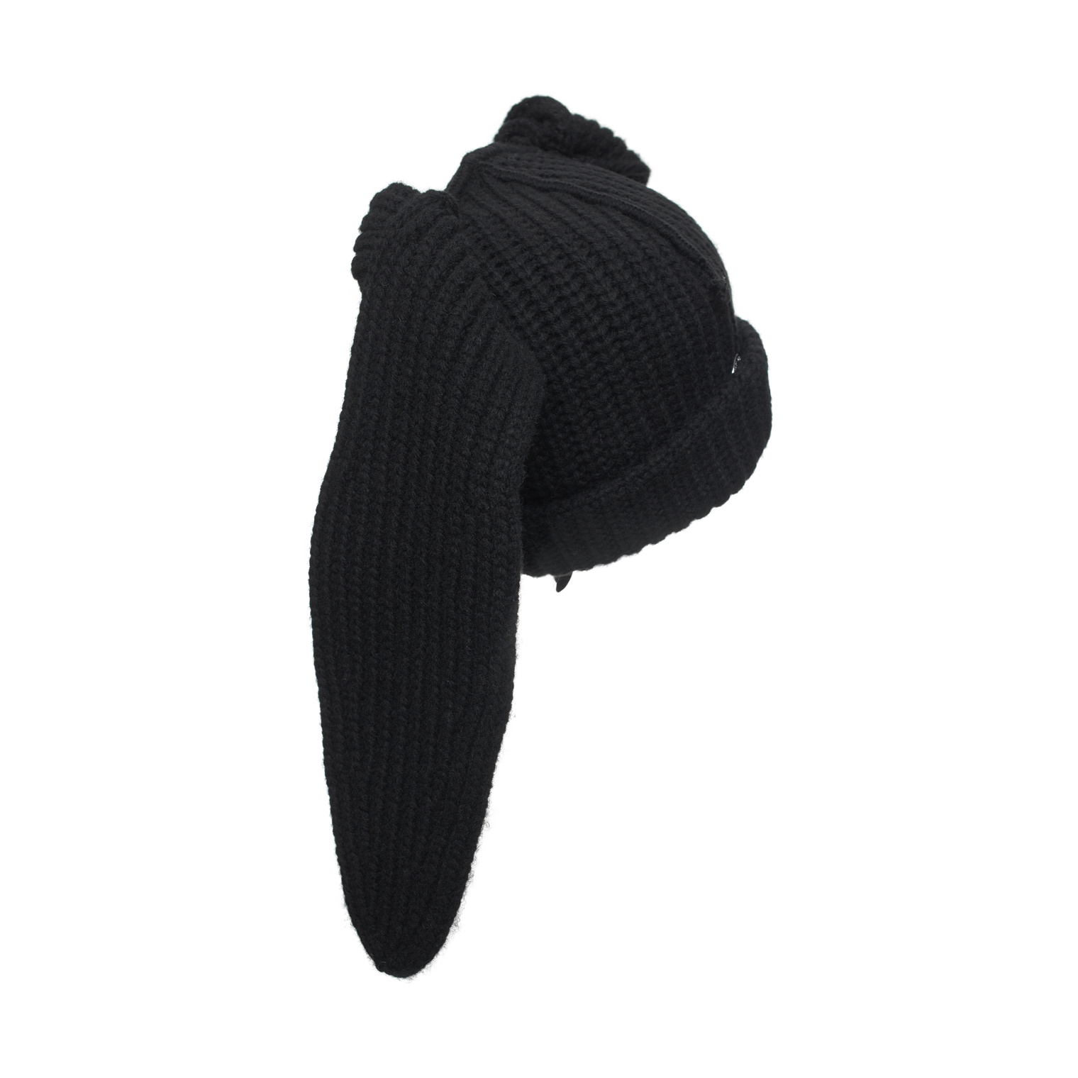 CHARLES JEFFREY LOVERBOY Black chunky rabbit beanie